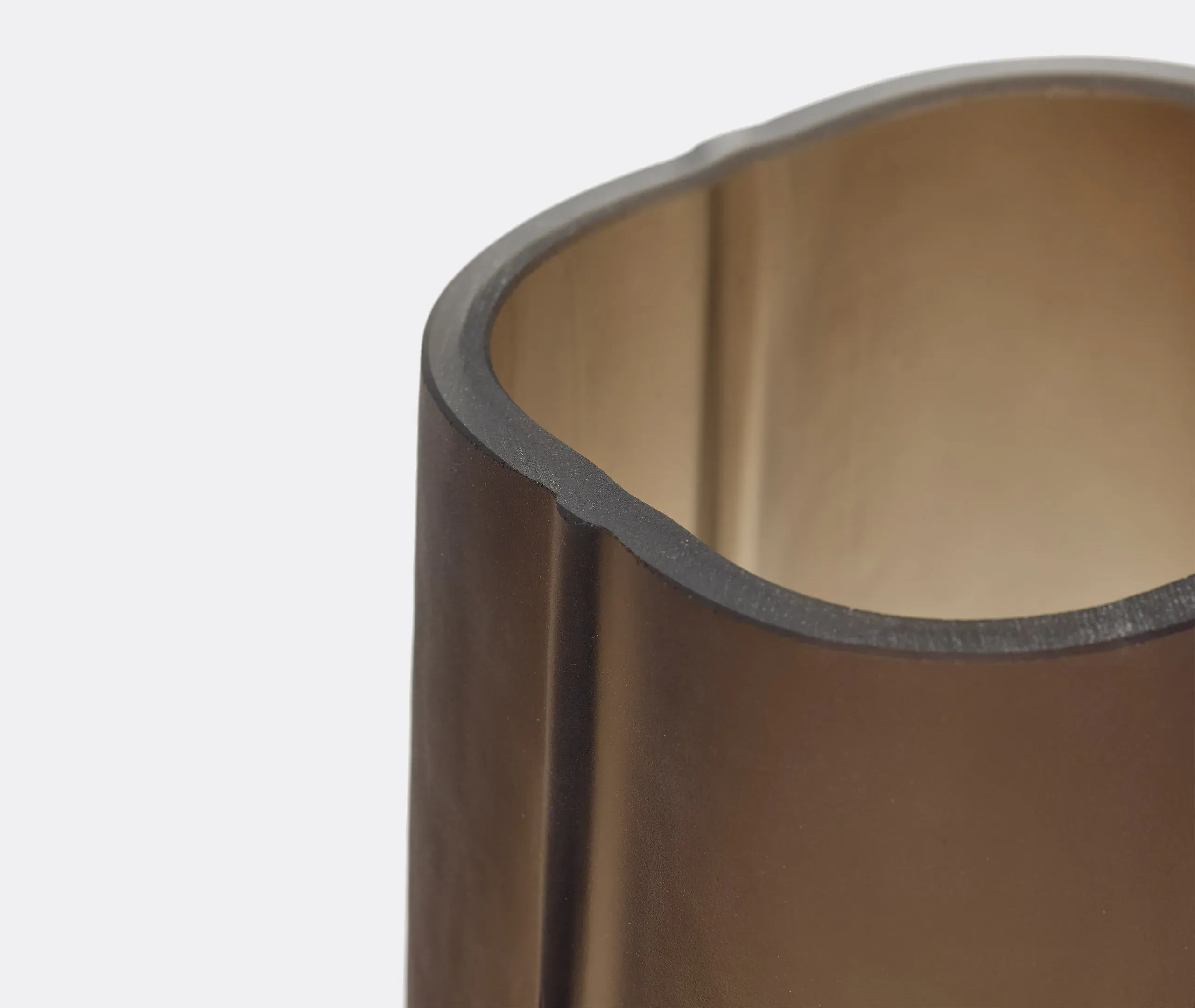 Organic Profile Vase Mouthblown - Brown, Glass