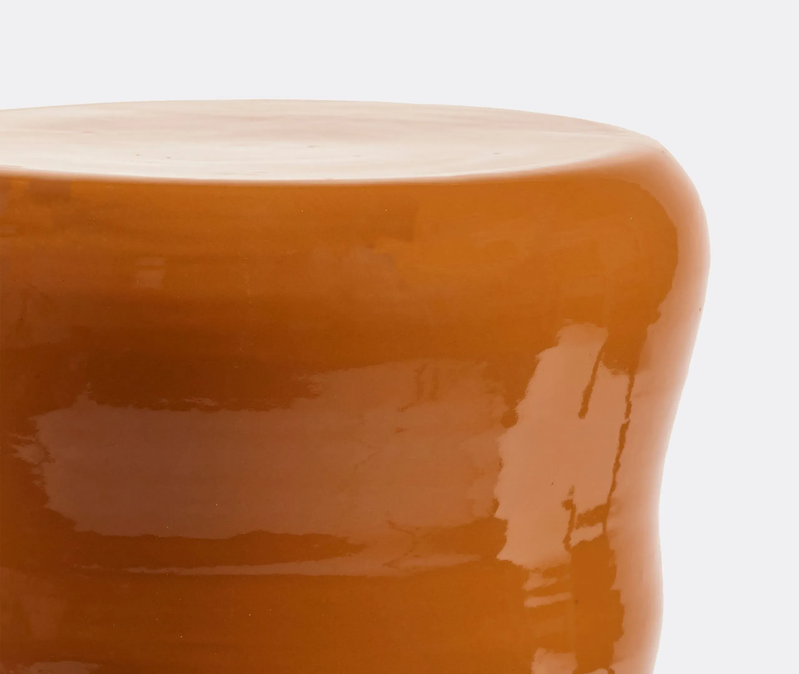 Organic Stool - Orange, Terracotta