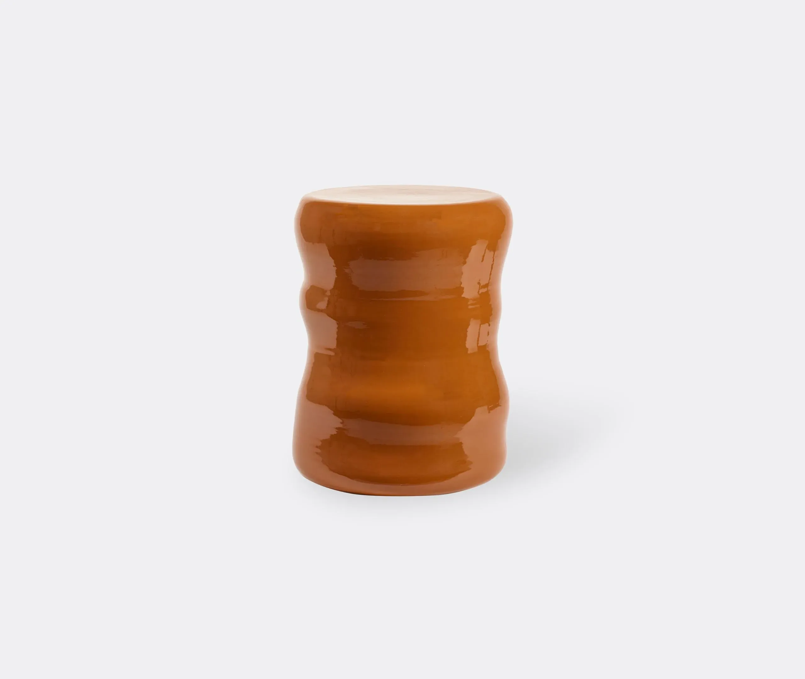 Organic Stool - Orange, Terracotta image