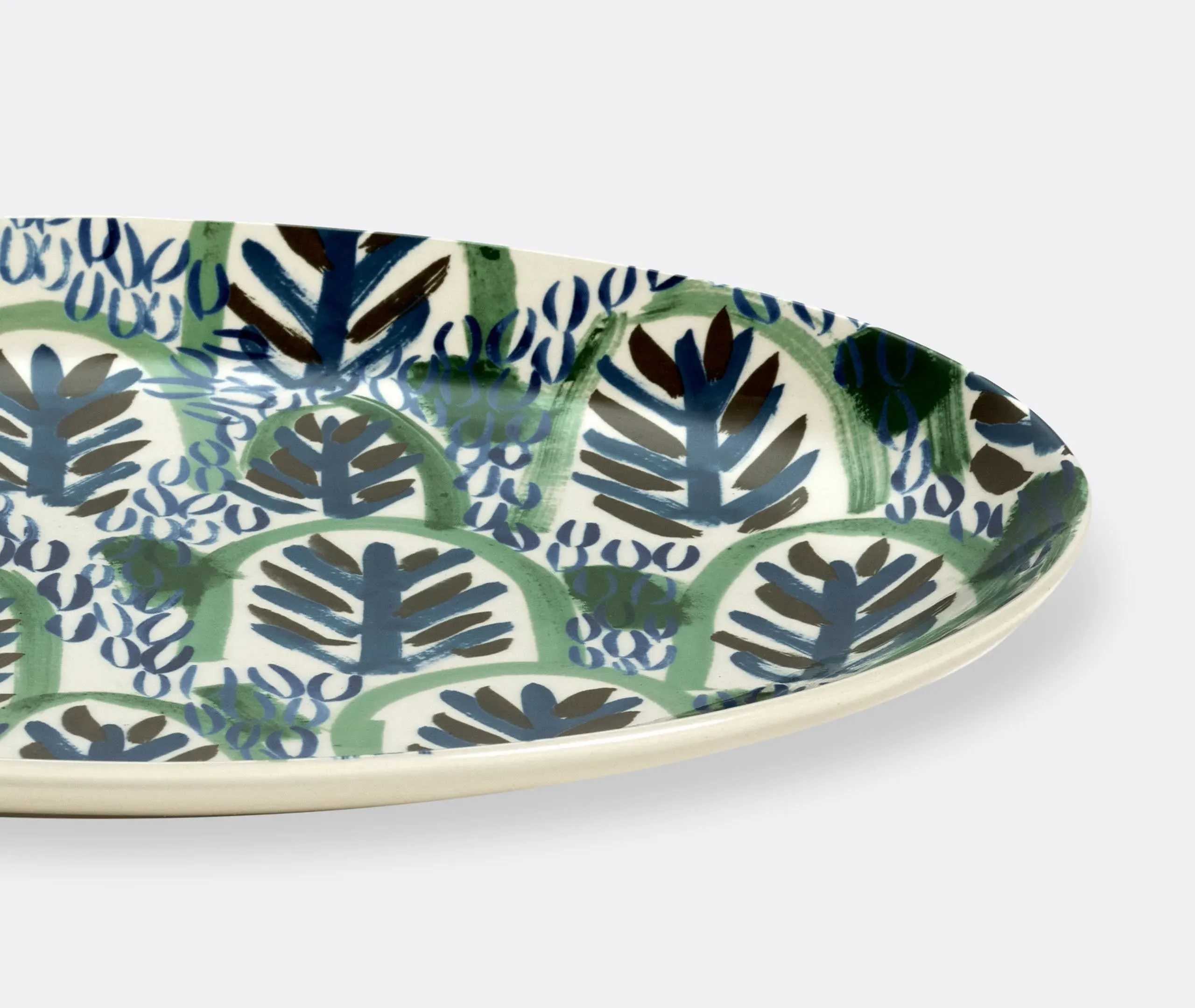 Oval Plate - Multicolor, Ceramic