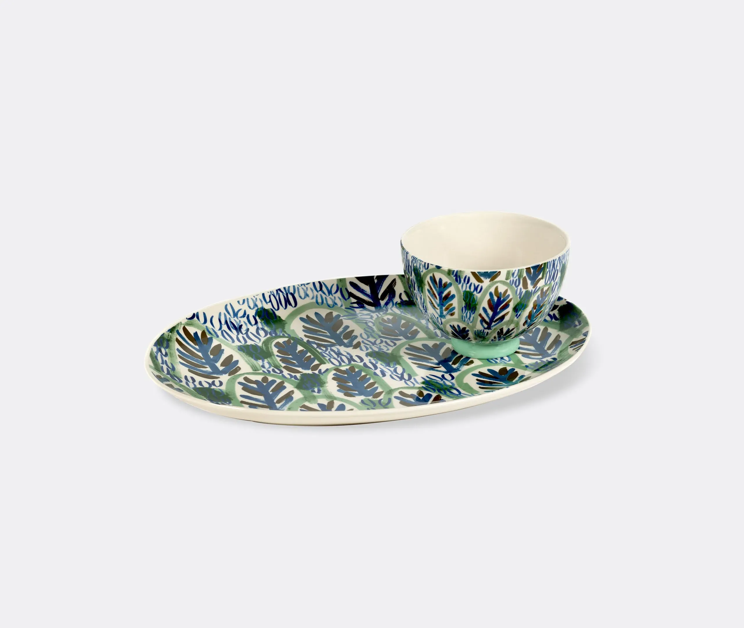 Oval Plate - Multicolor, Ceramic