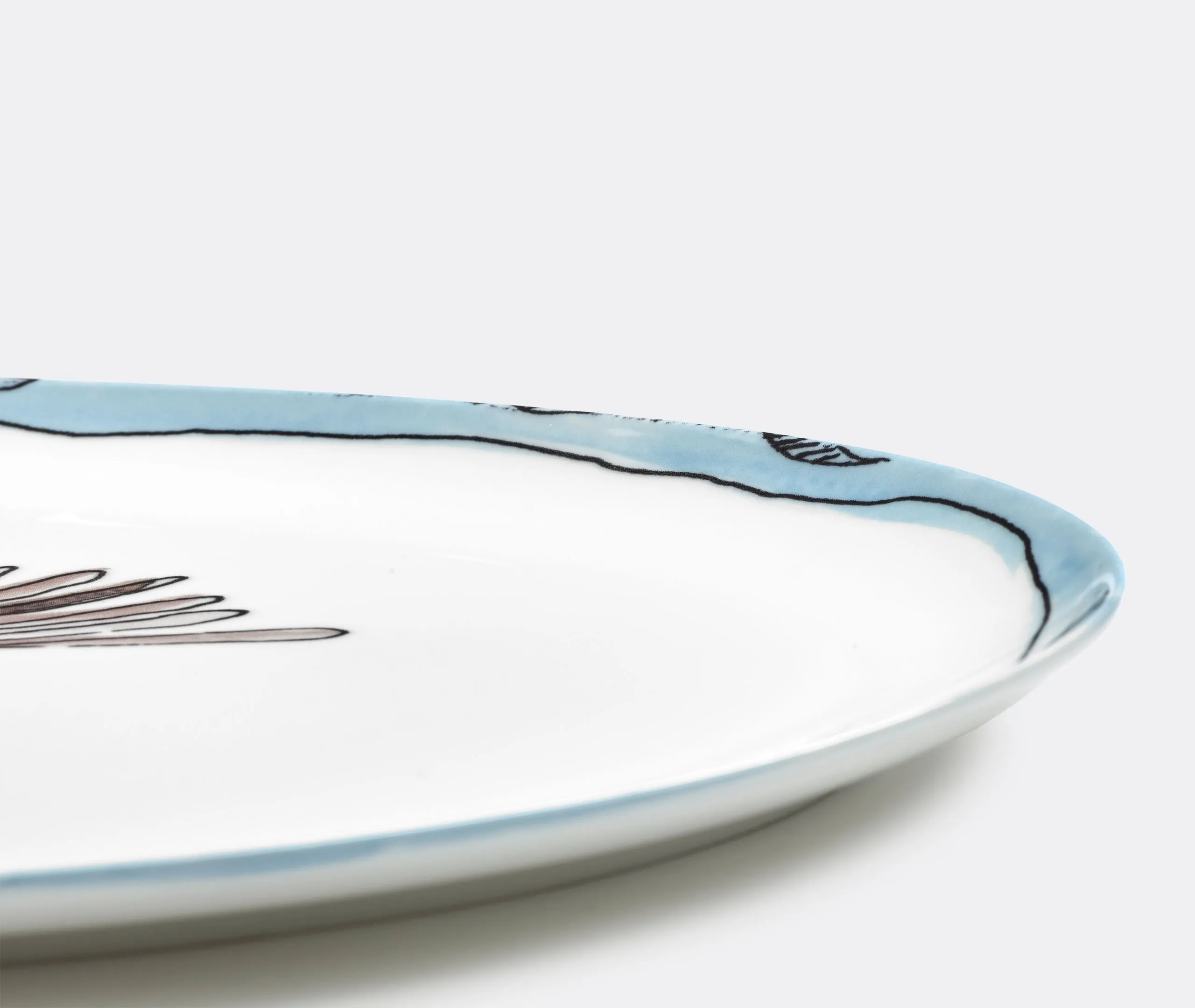 Oval Plate - Multicolor, Porcelain