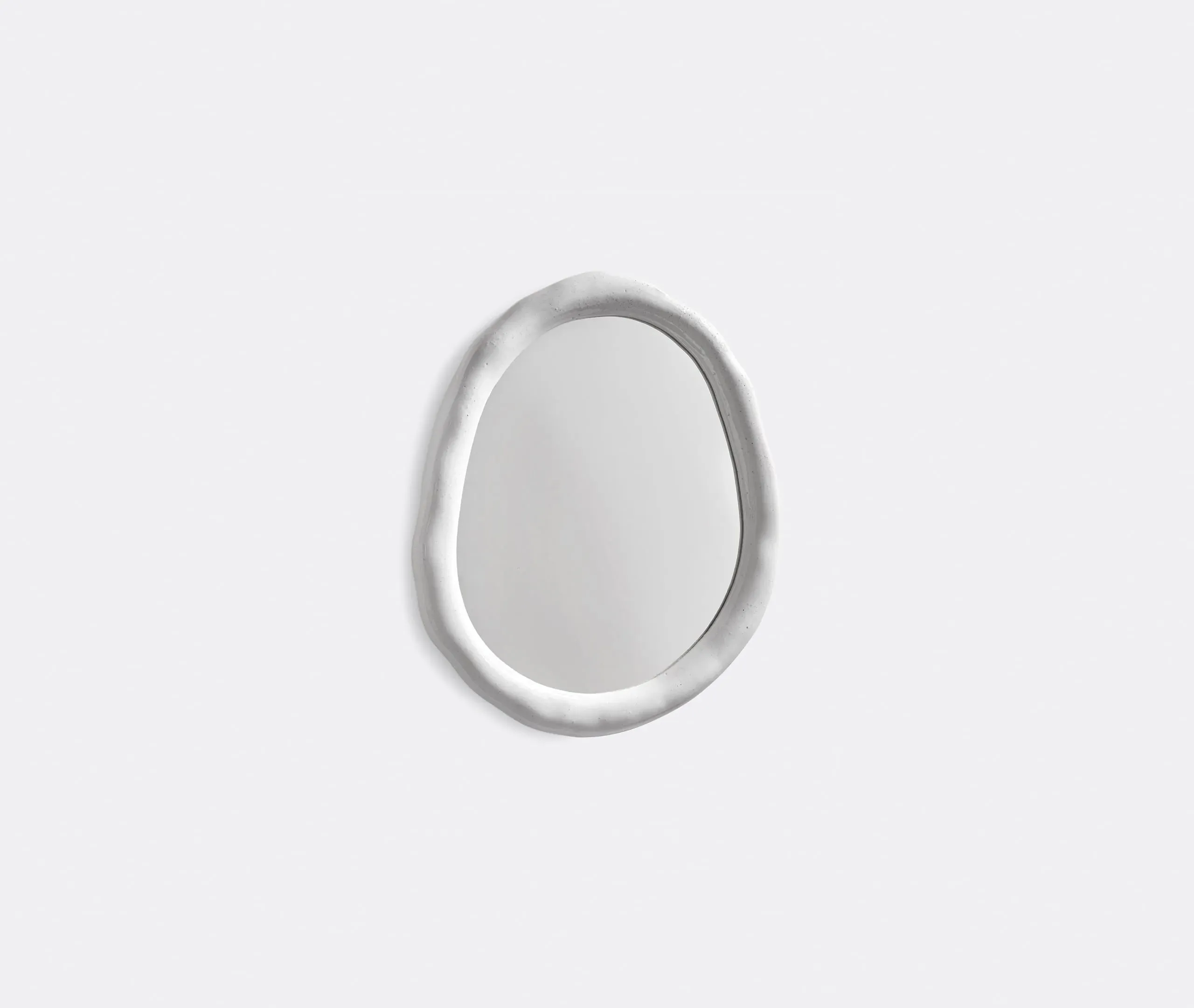 Rosie 02 Oval Wall Mirror - White, Earthenware product