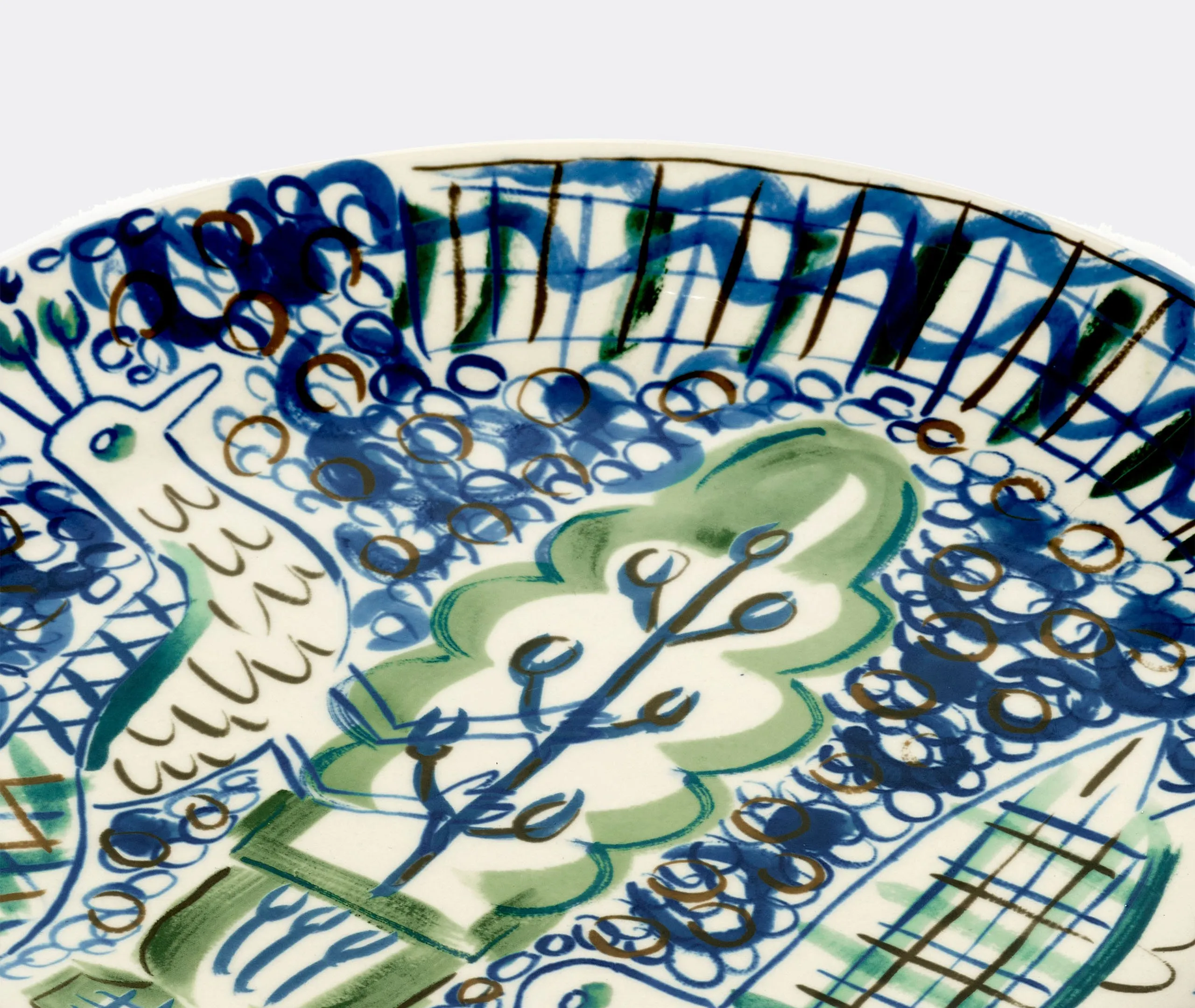 Round Plate - Multicolor, Ceramic