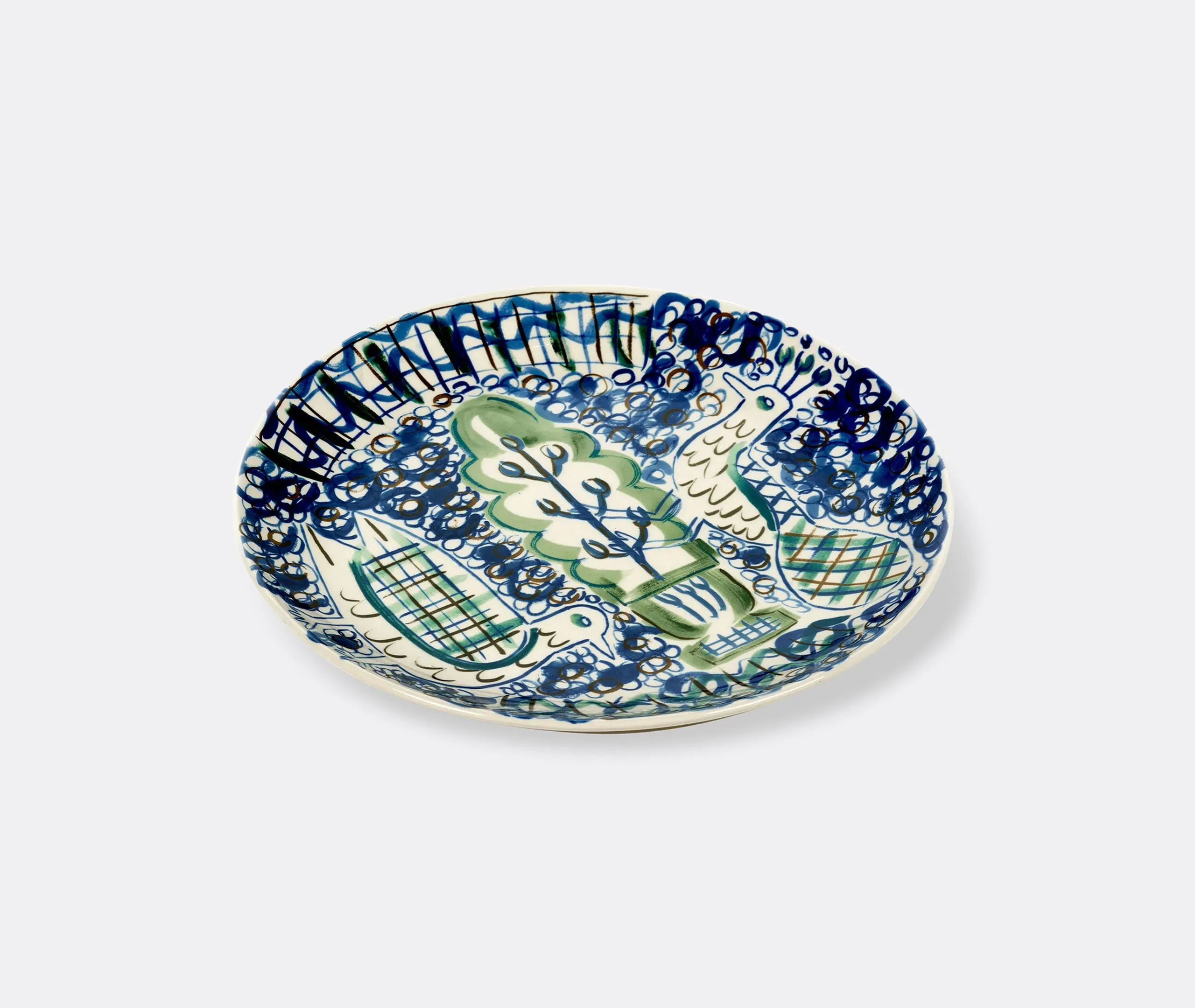 Round Plate - Multicolor, Ceramic