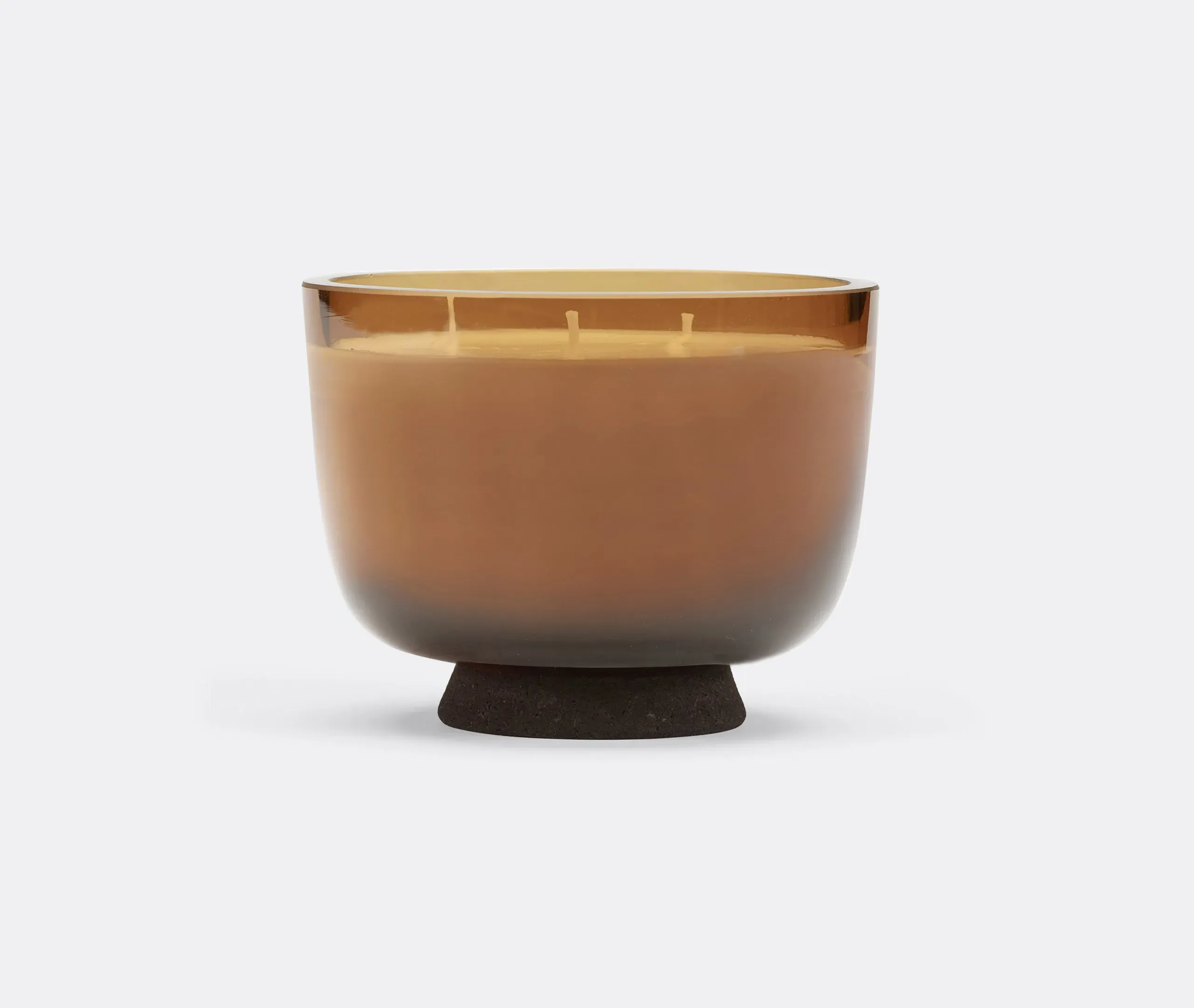 Scented Candle with Cork Stand - Amber, Glass