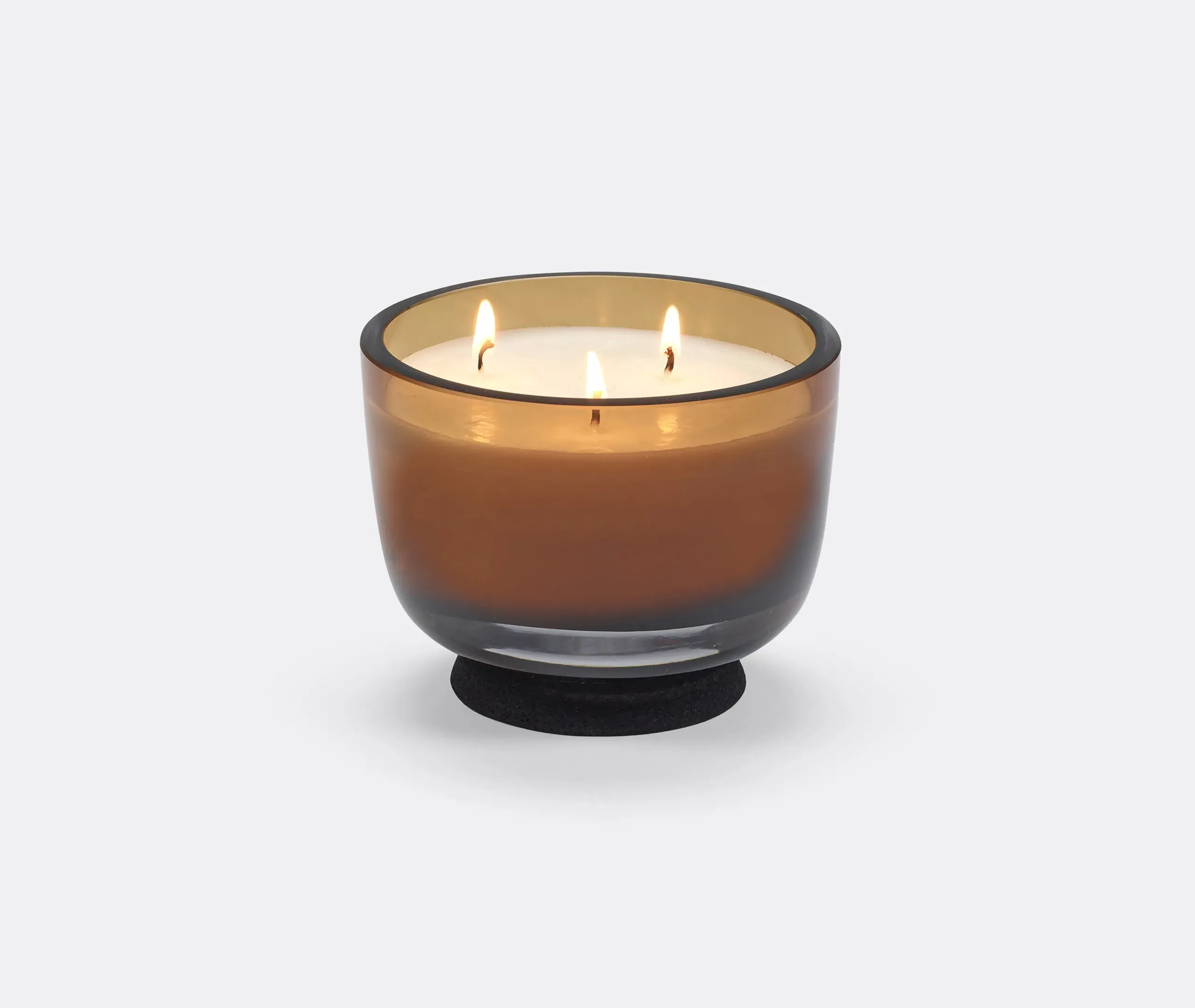 Scented Candle with Cork Stand - Amber, Glass