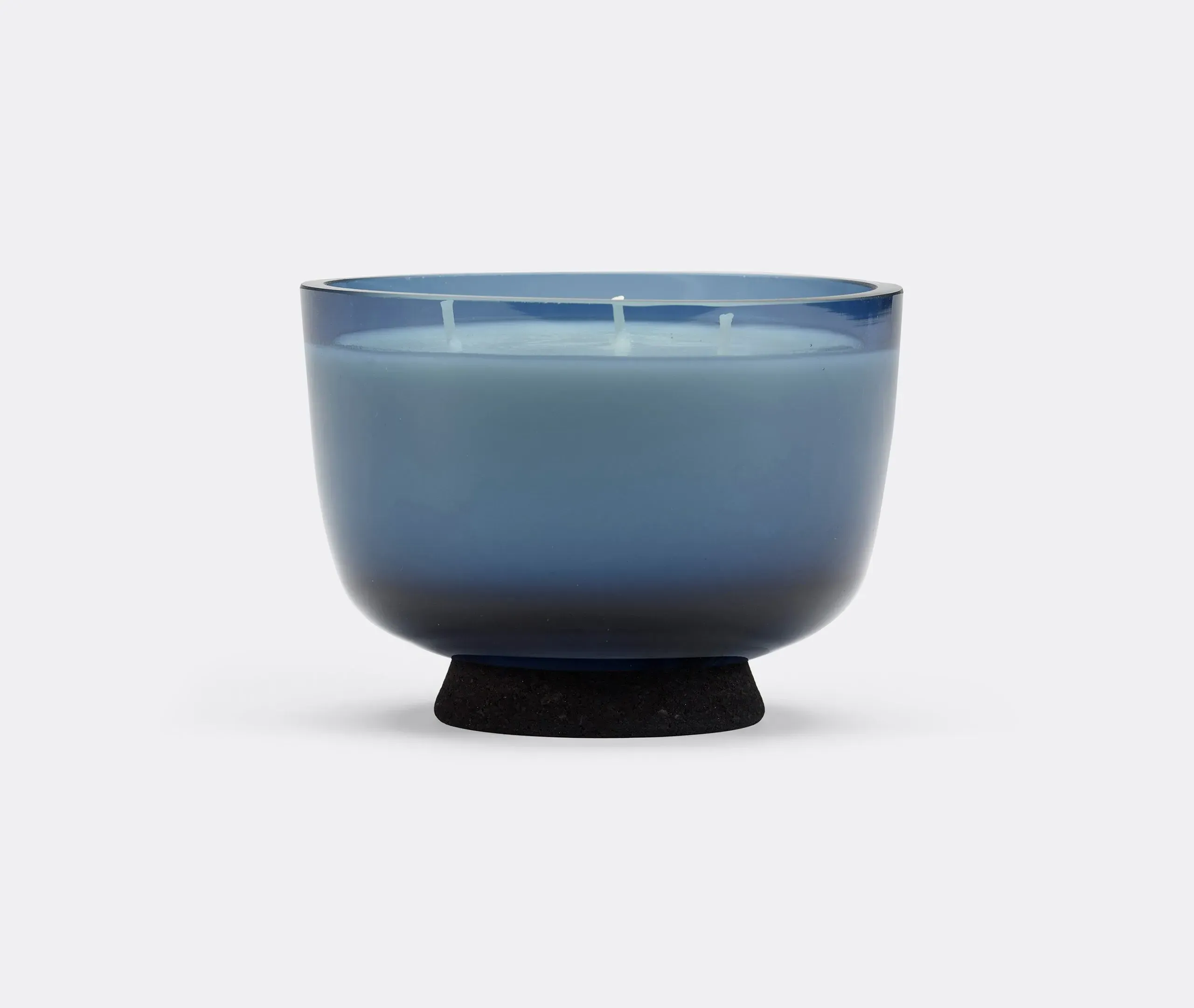 Scented Candle with Cork Stand - Blue, Glass