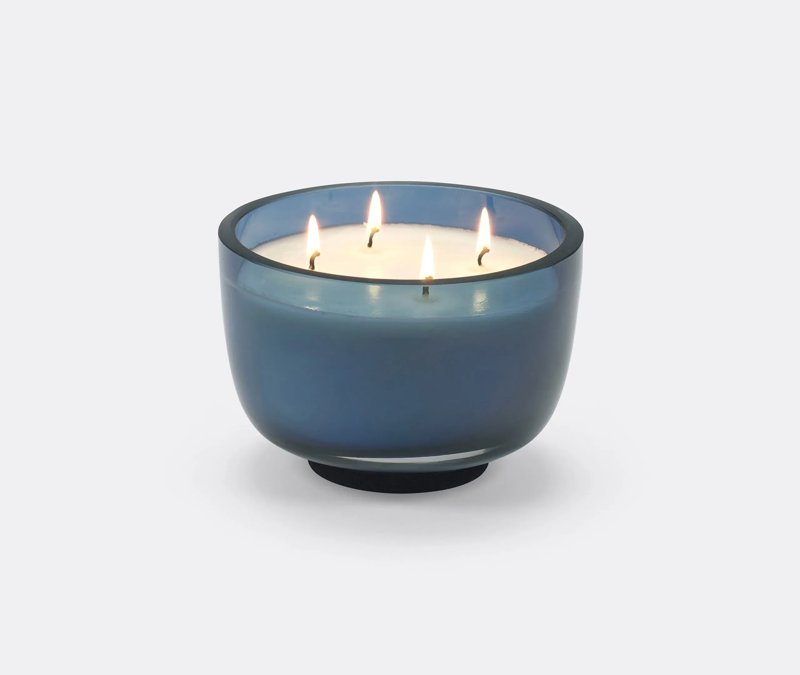 Scented Candle with Cork Stand - Blue, Glass