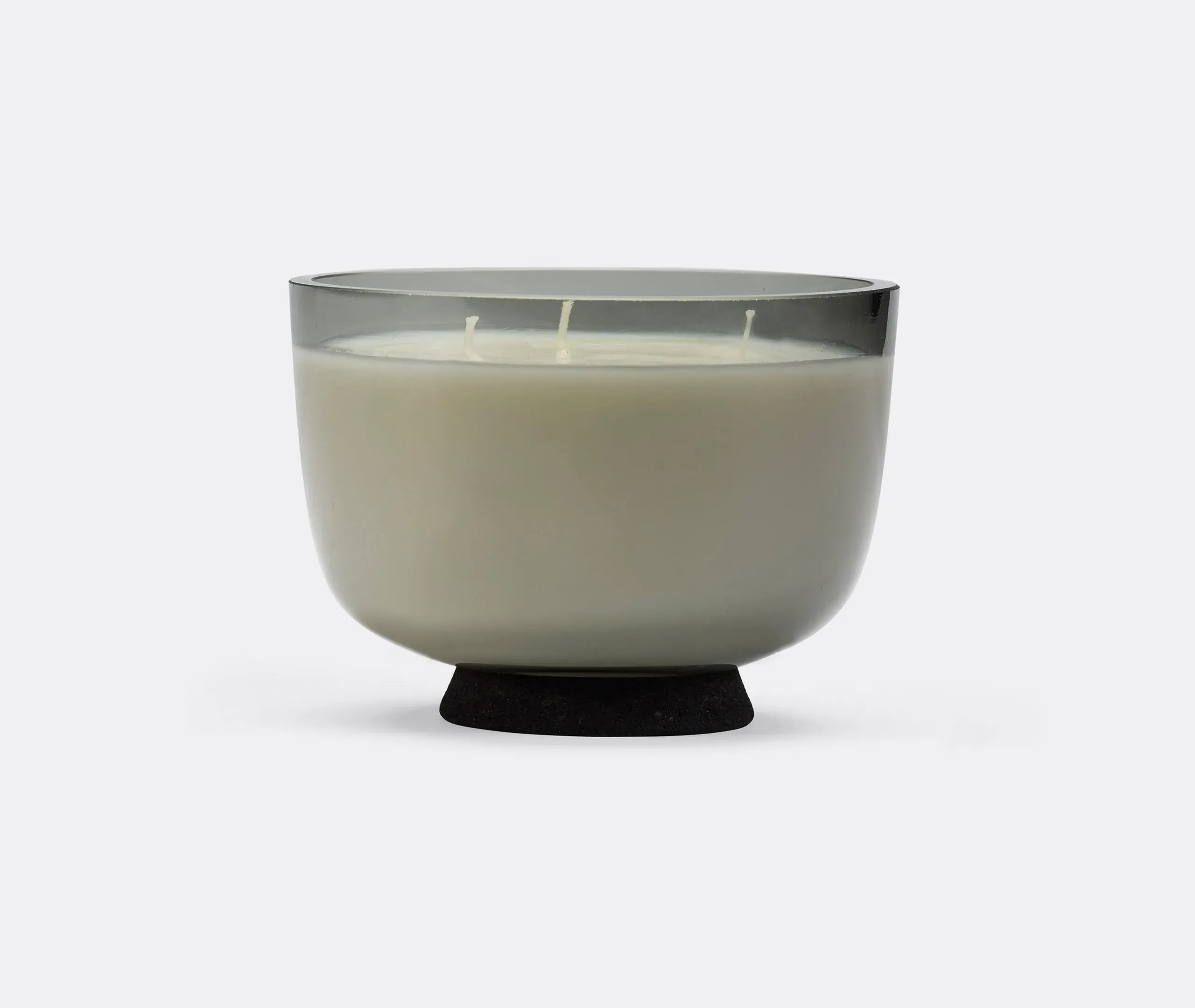 Scented Candle with Cork Stand - Grey, Glass