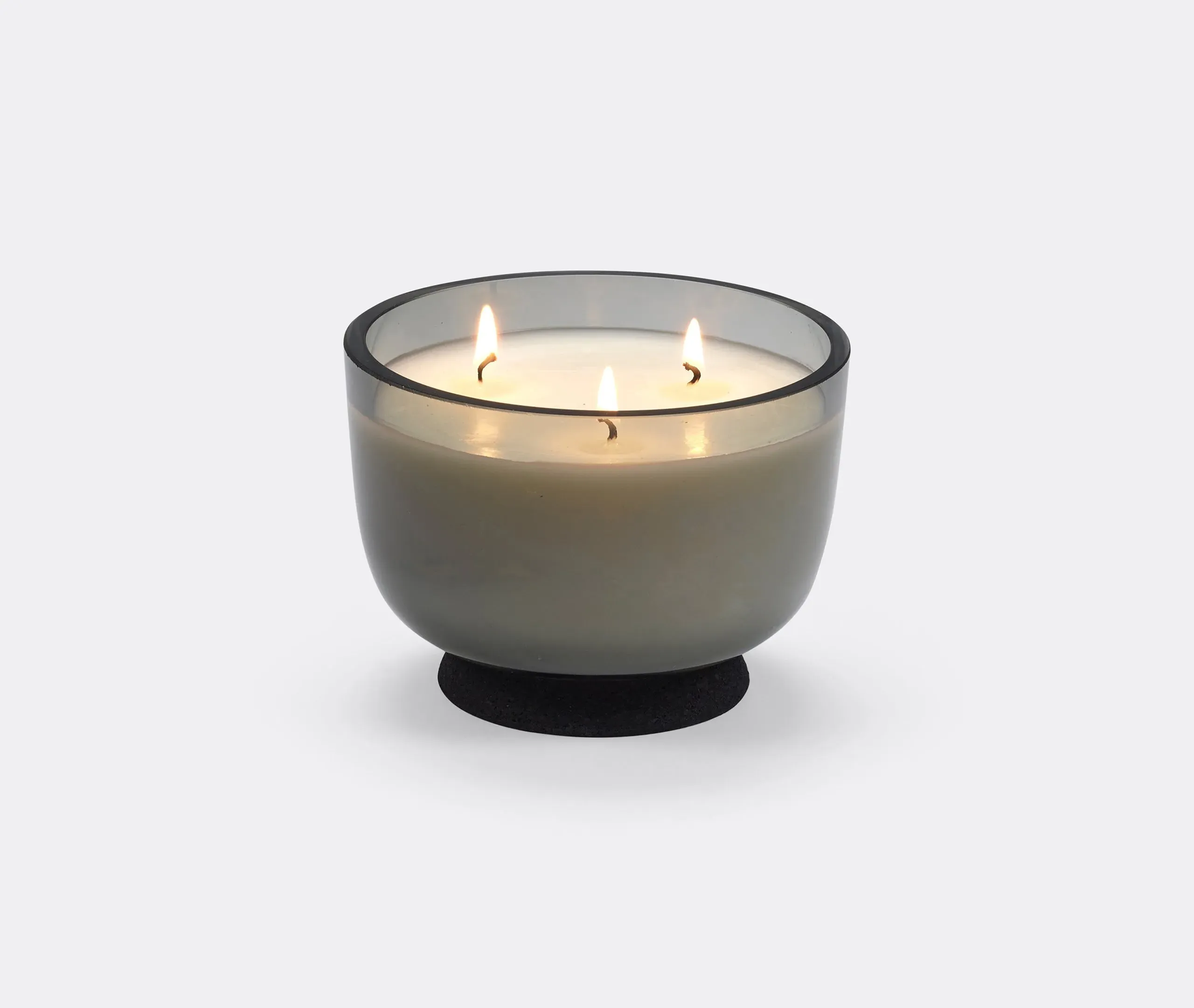 Scented Candle with Cork Stand - Grey, Glass