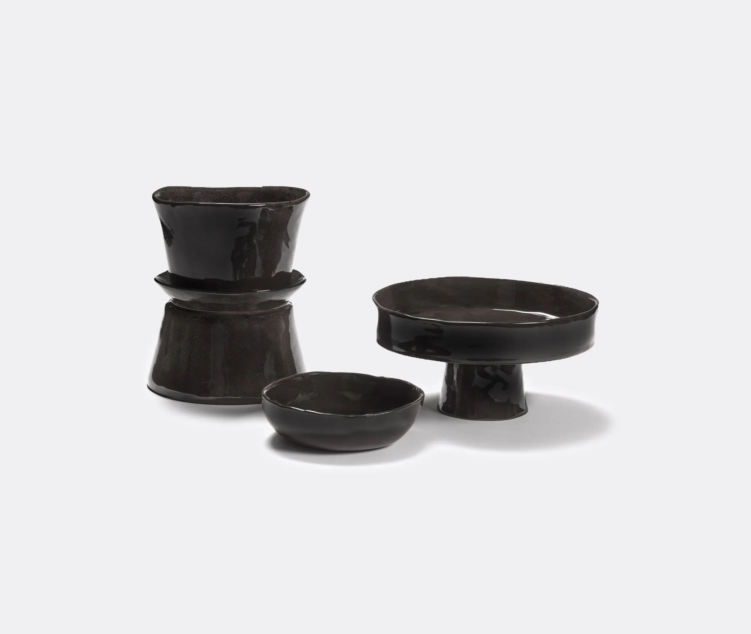 Serving Bowl - Dark Brown, Ceramic