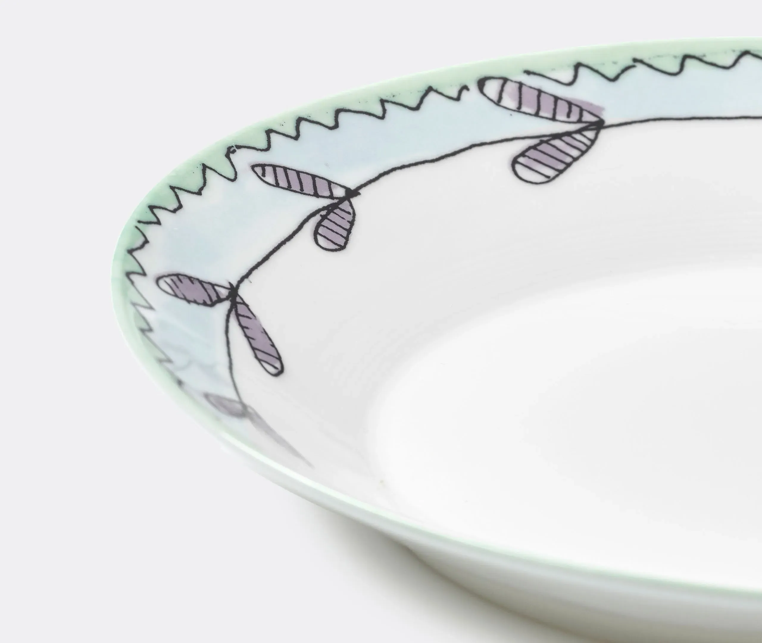 Set of 2 Deep Plates - Multicolor, Porcelain