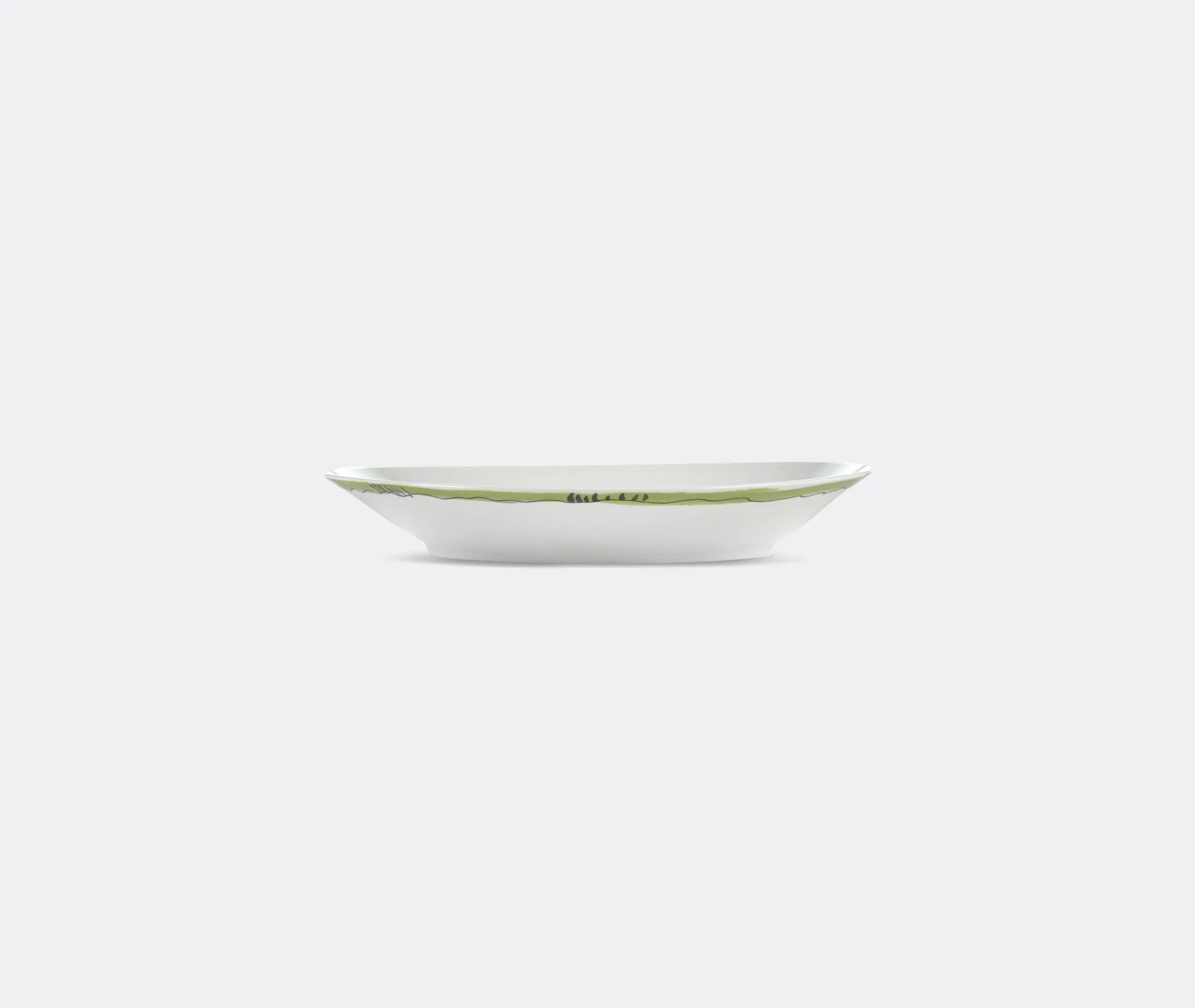 Set of 2 Deep Plates with Floral Motif - Multicolor