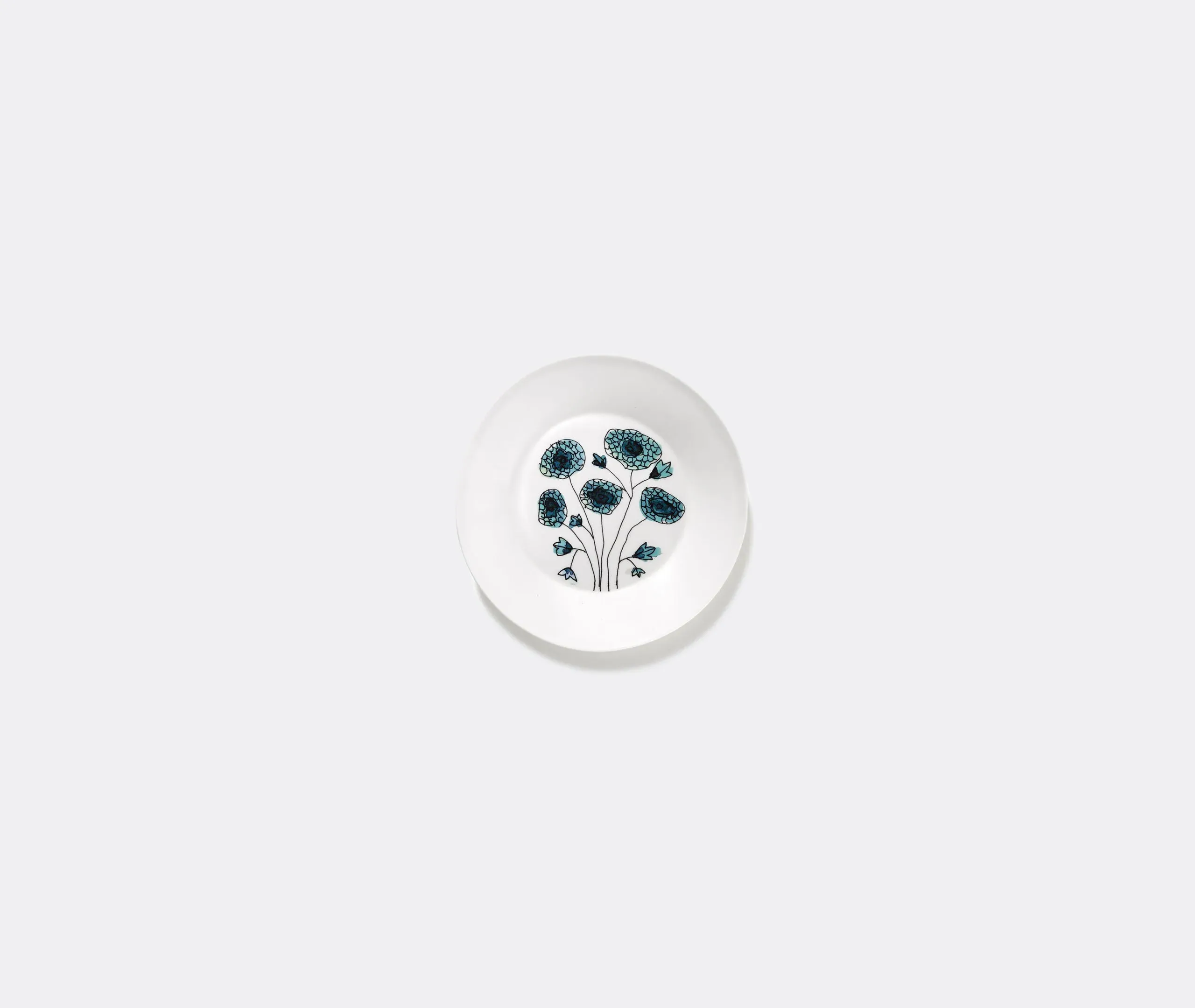 Set of 2 Deep Plates with Floral Motif - Multicolor image