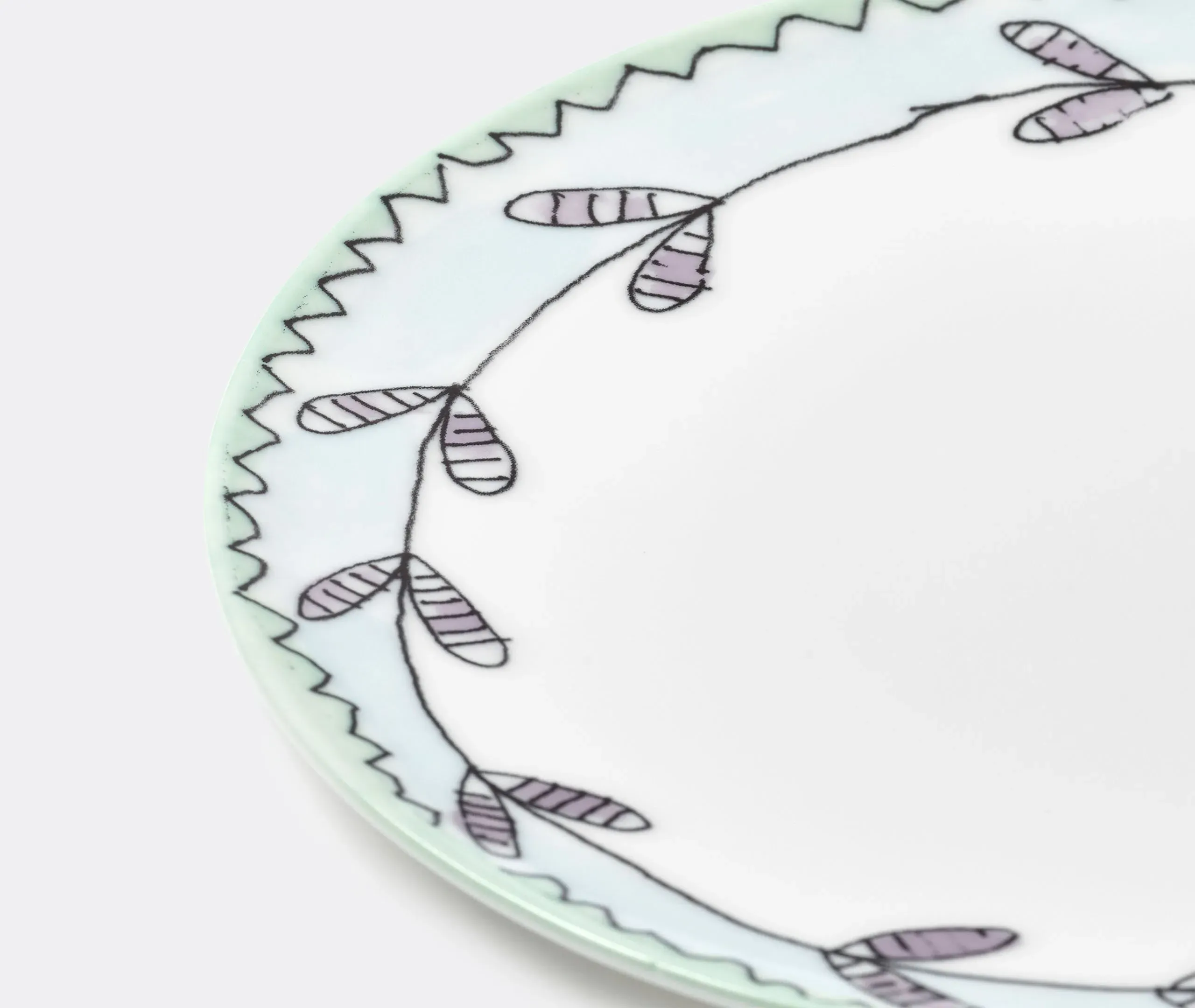 Set of 2 Dessert Plates - Multicolor, Porcelain