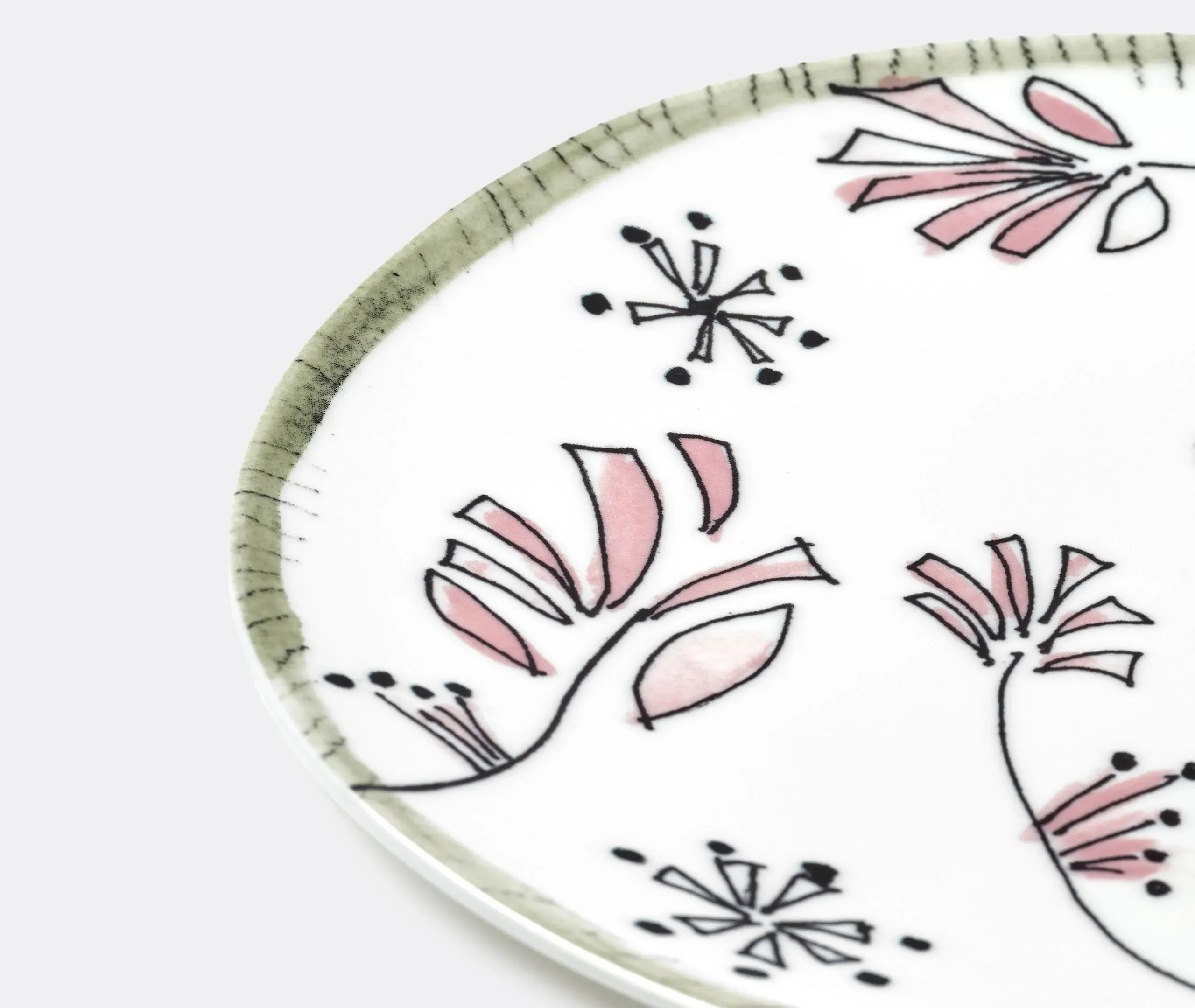 Set of 2 Dessert Plates - Multicolor, Porcelain