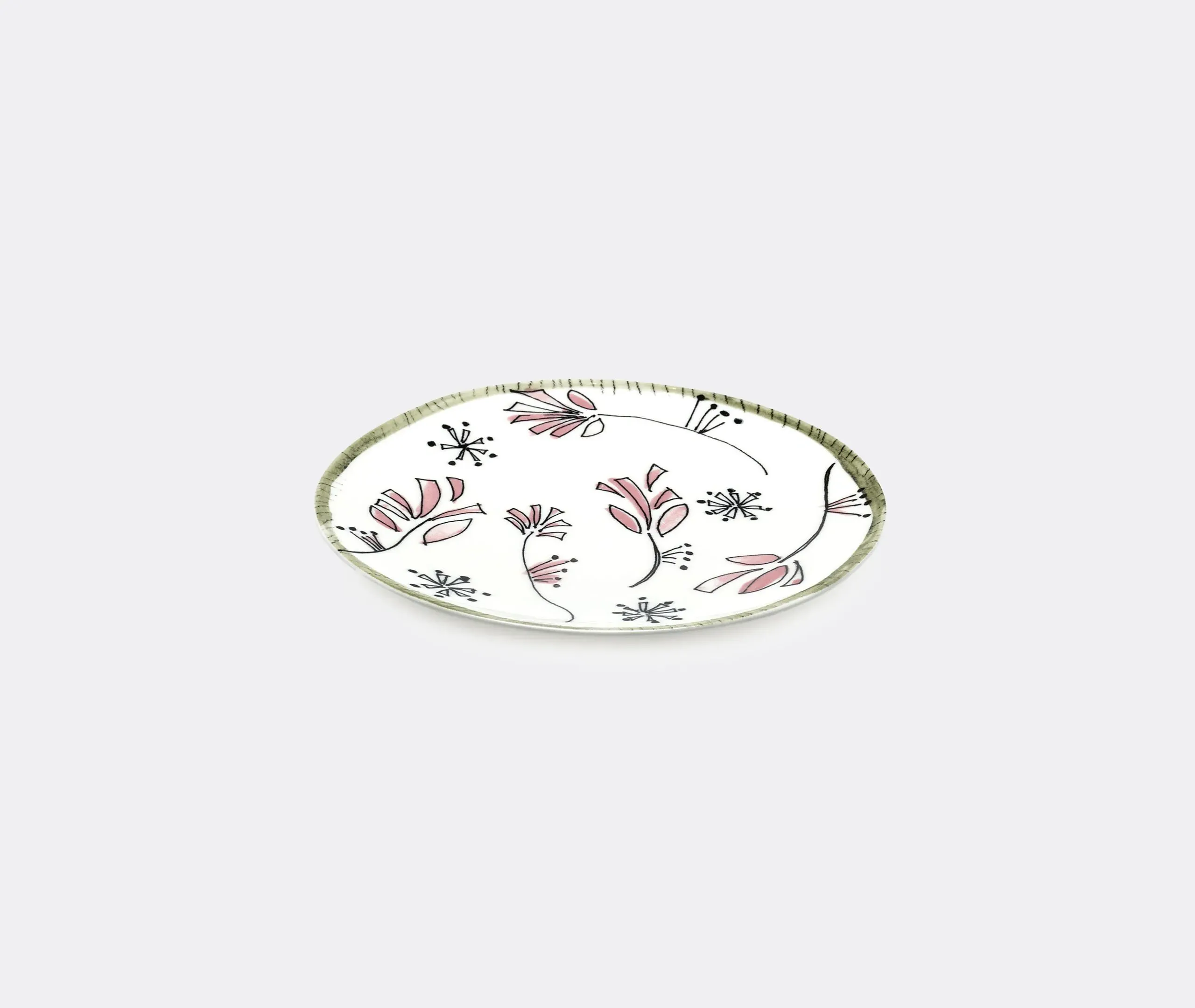 Set of 2 Dessert Plates - Multicolor, Porcelain