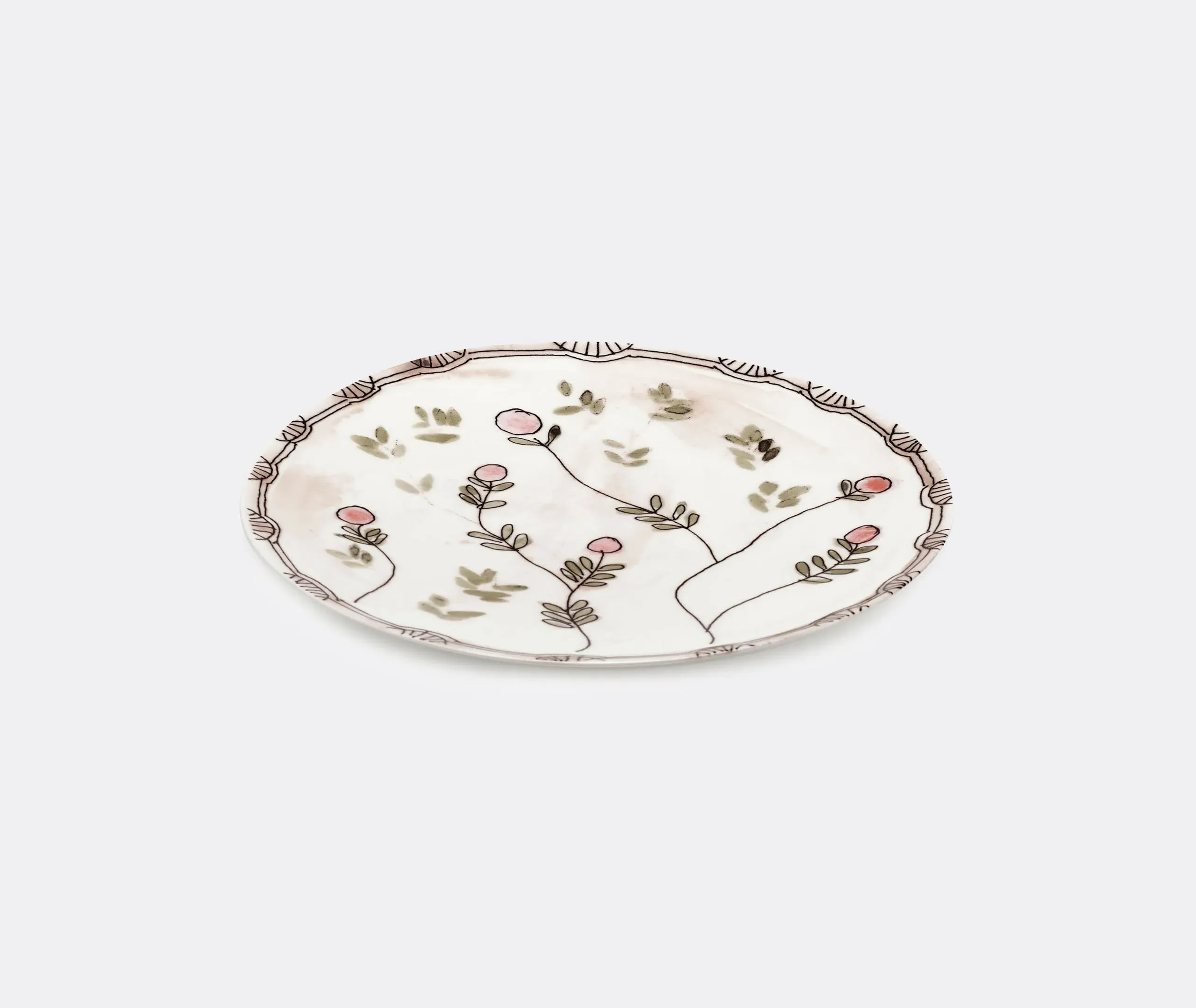Set of 2 Dinner Plates - Multicolor, Porcelain