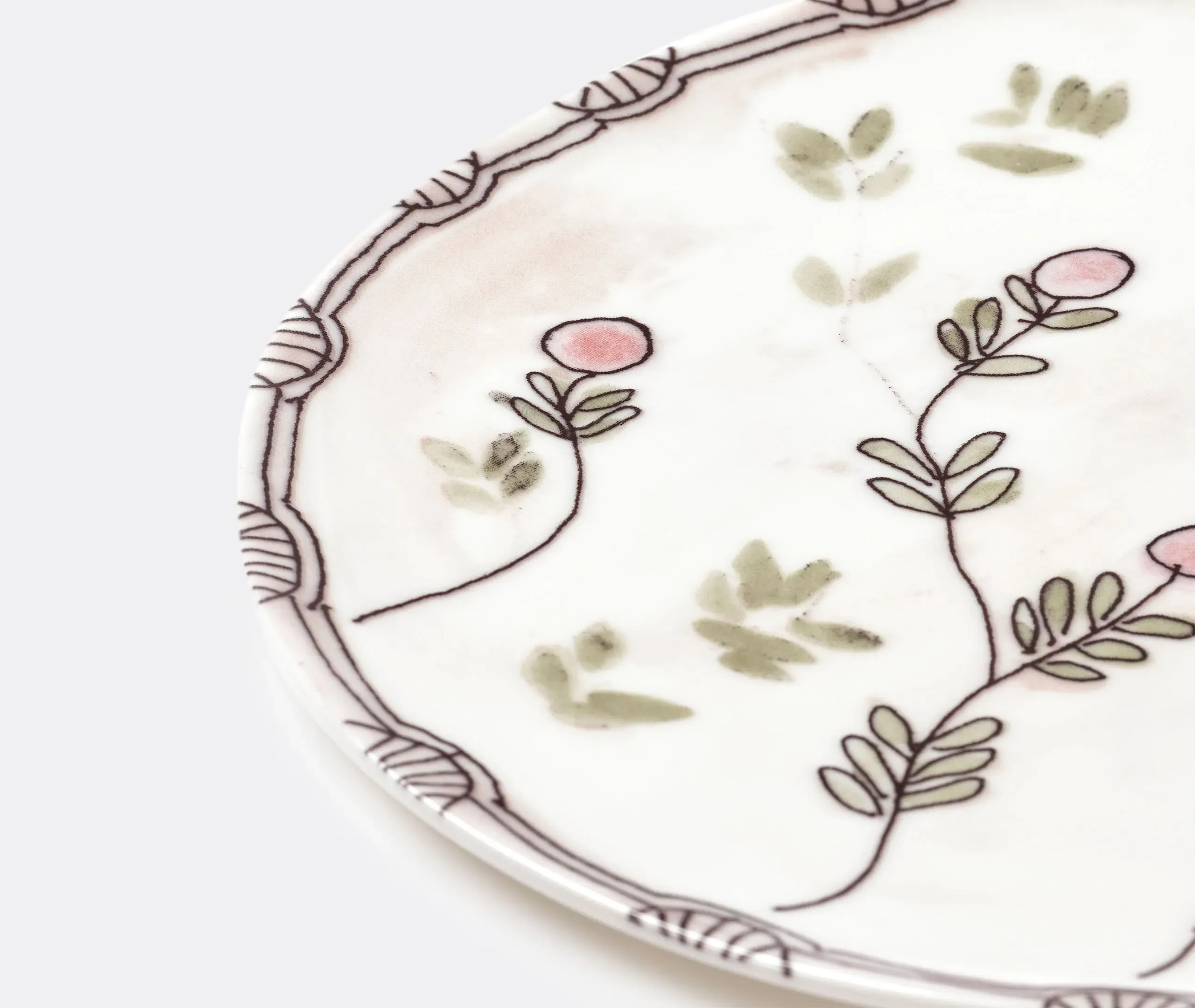 Set of 2 Serving Plates - Multicolor, Porcelain
