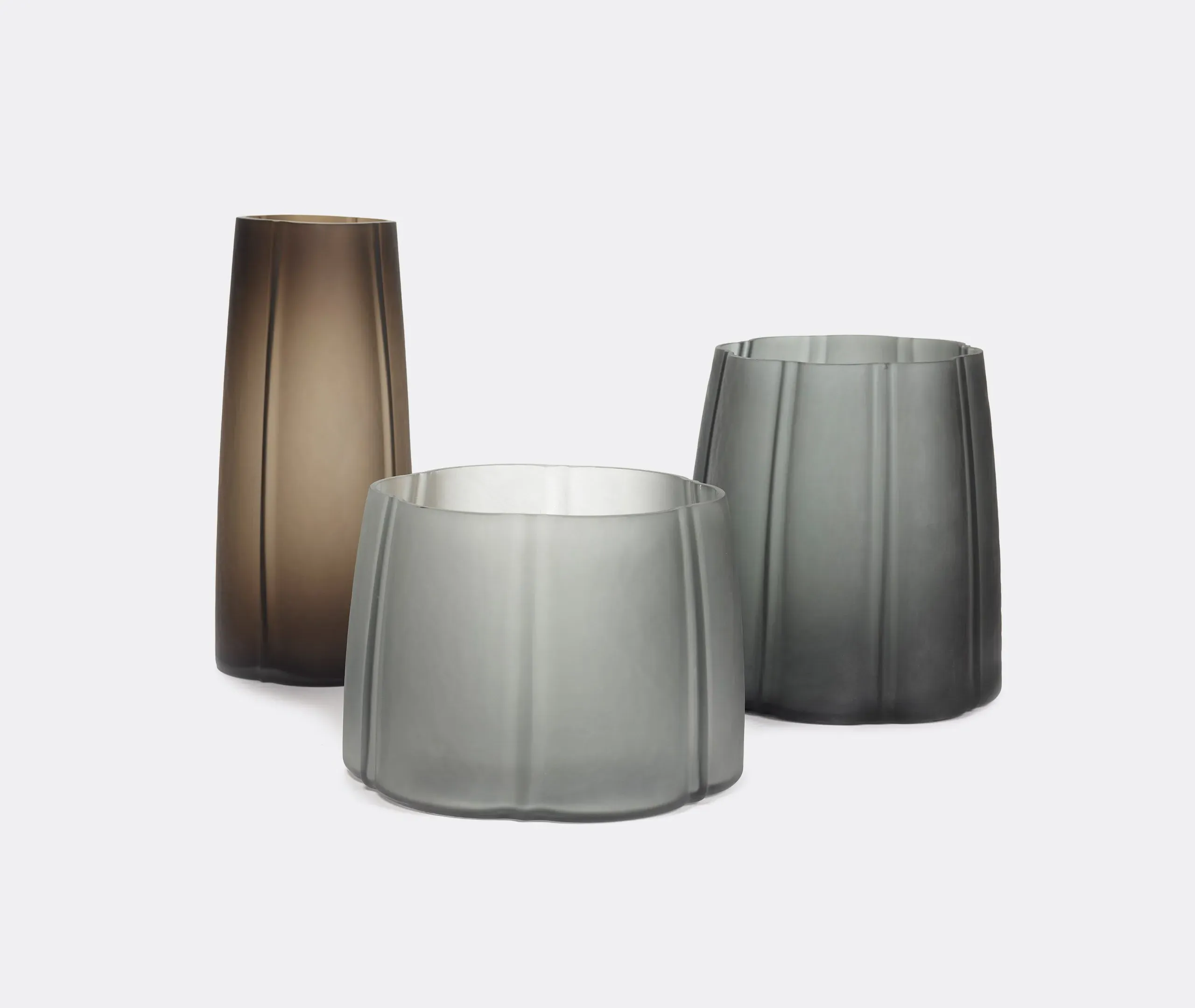 Shape Vase - Dark Grey, Blown Glass
