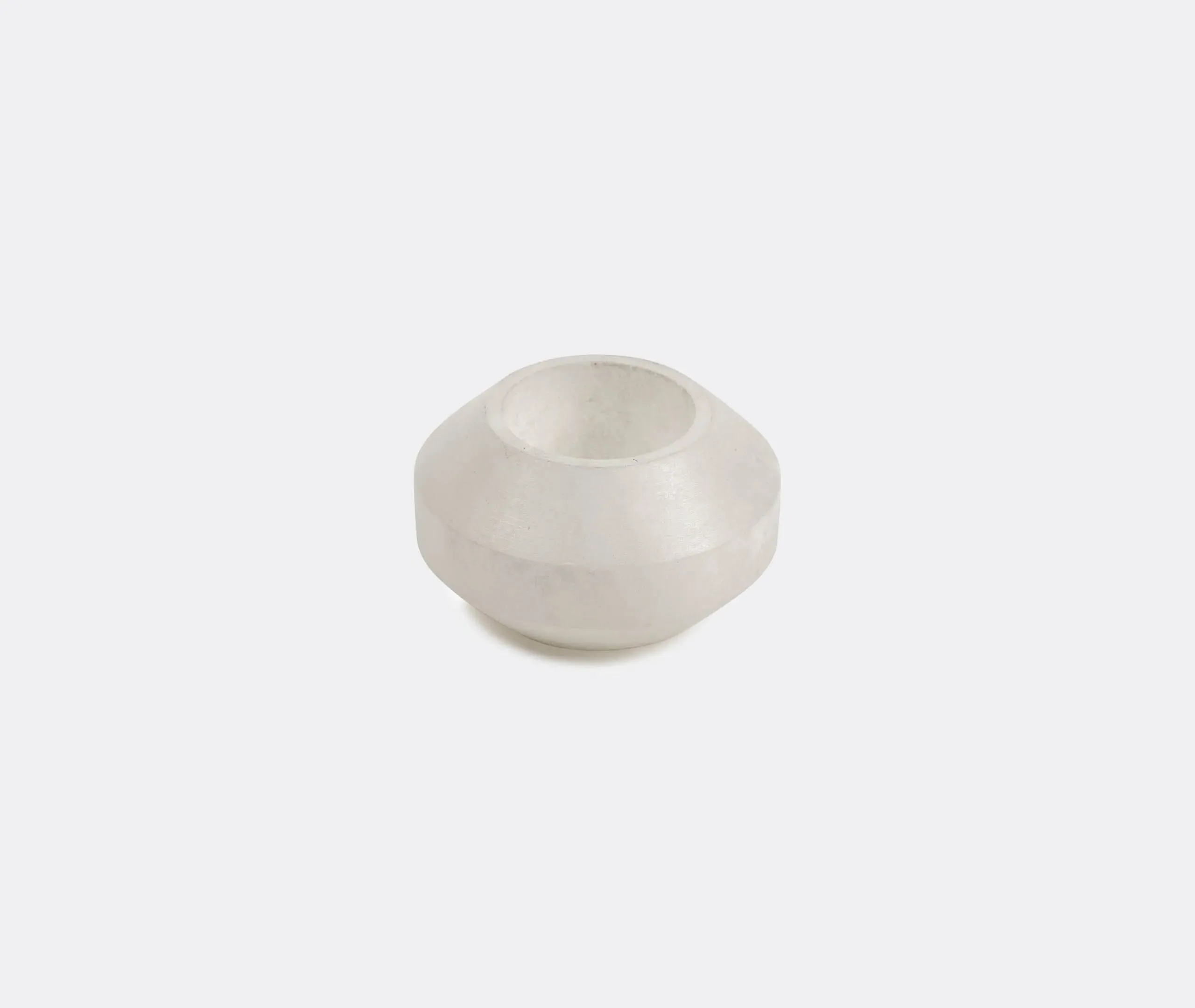Small Candleholder - White, Alabaster