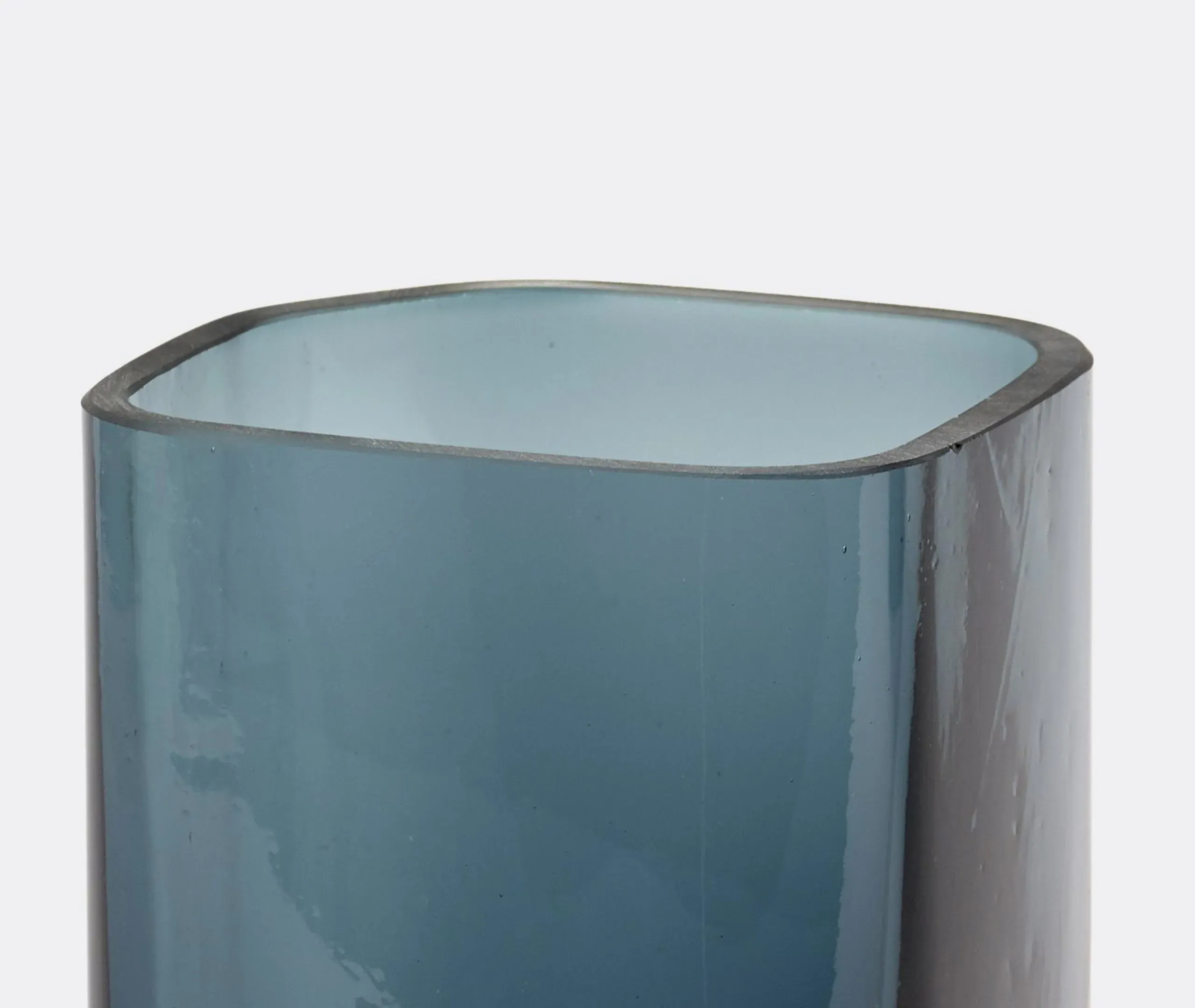Small Cubic Vase - Blue, Glass