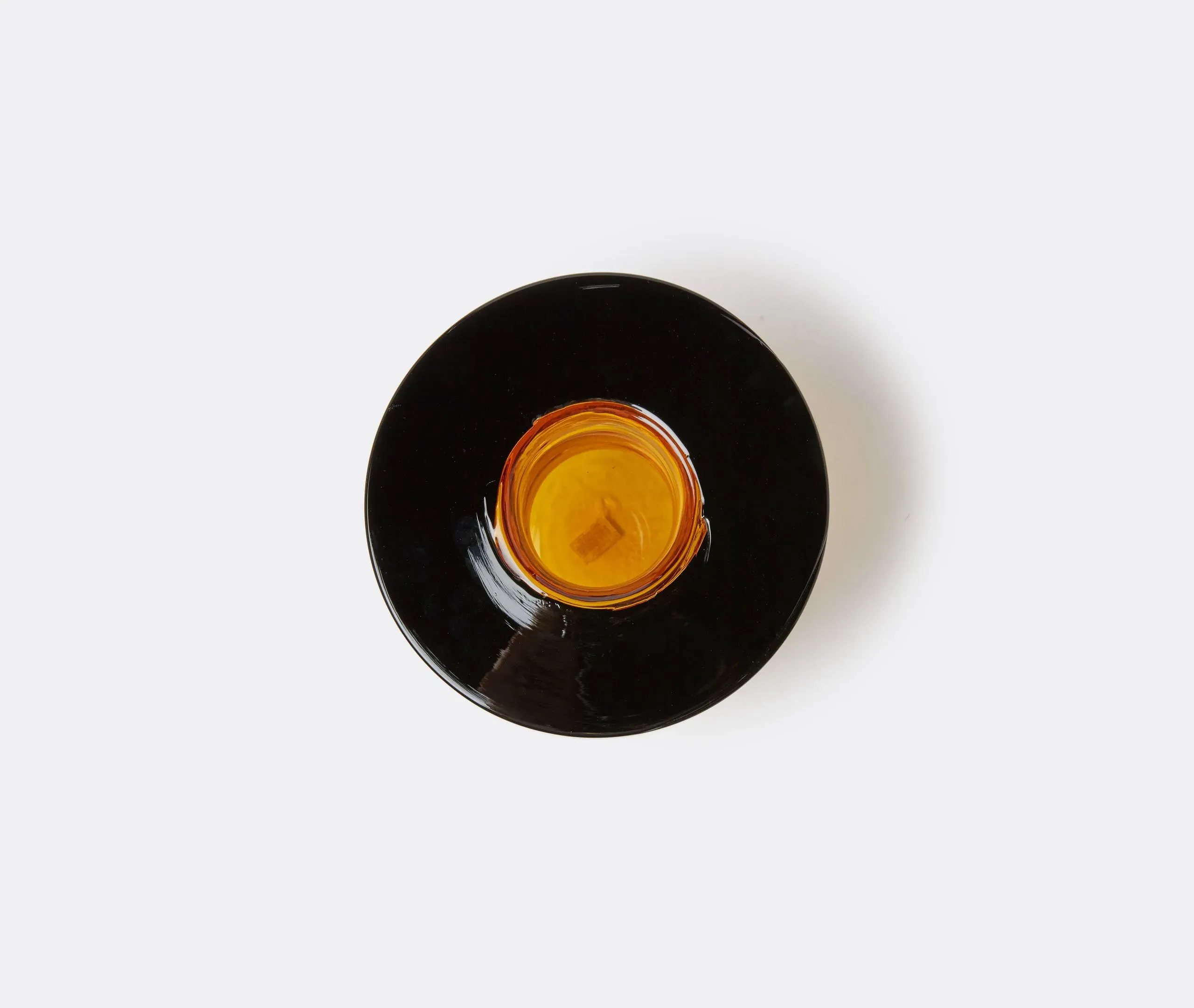 Small Cylindrical Vase - Amber, Glass