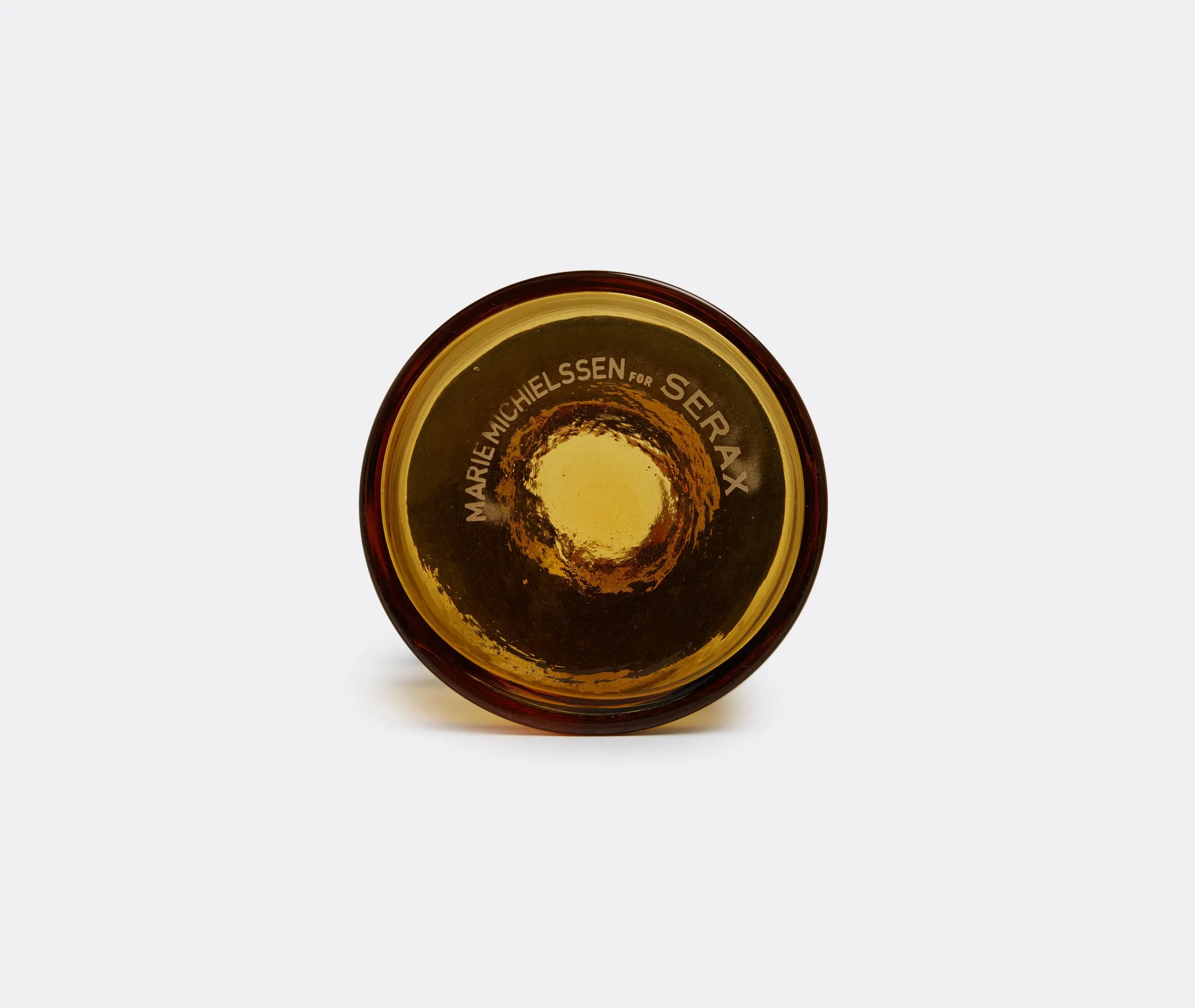 Small Cylindrical Vase - Amber, Glass