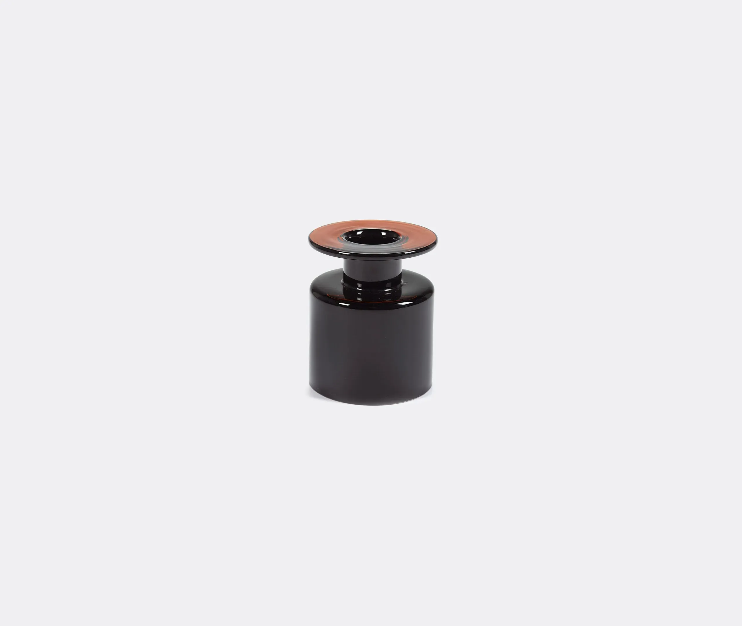 Small Cylindrical Vase - Brown, Glass image