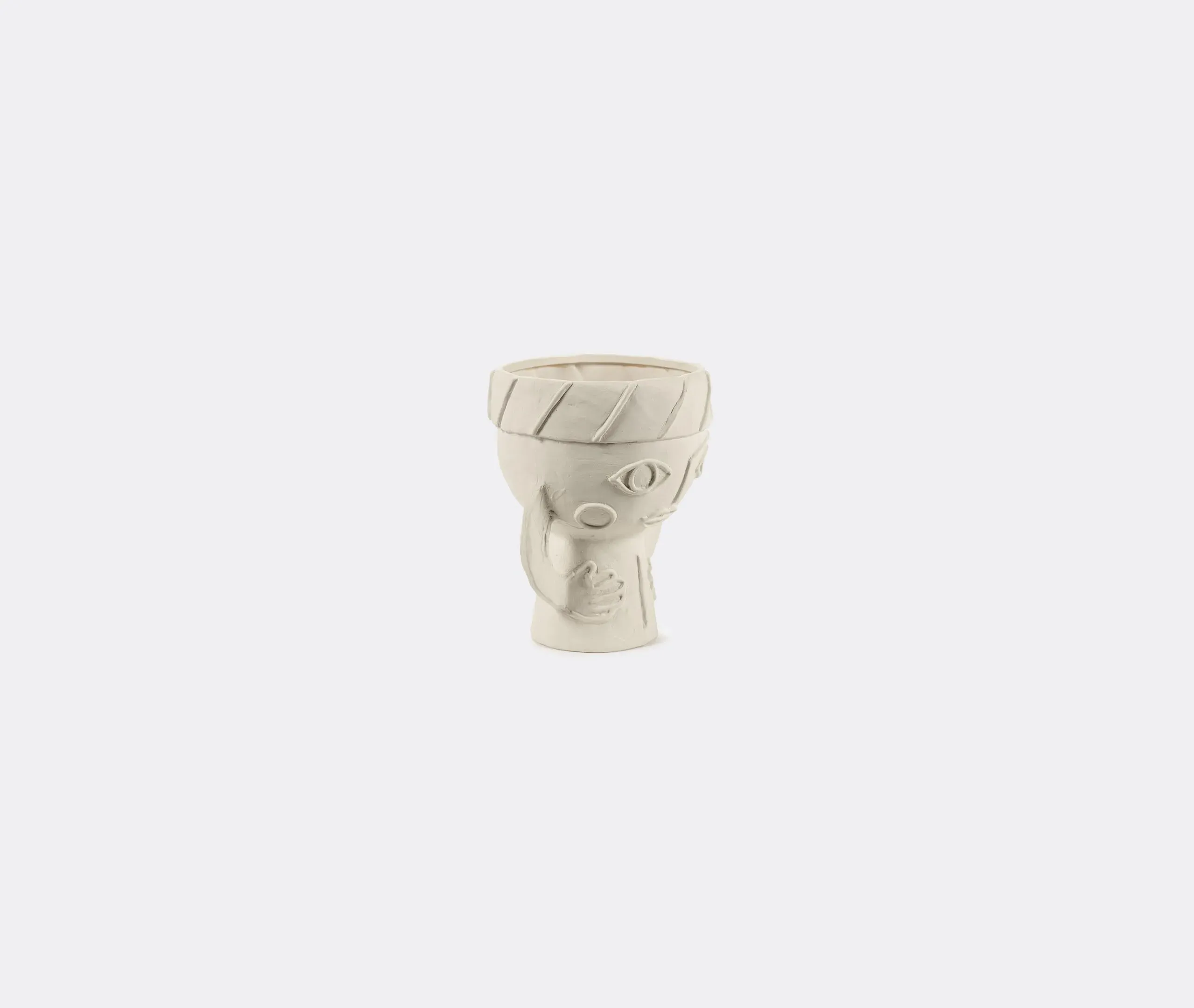 Small Decorative Vase - Beige, Clay
