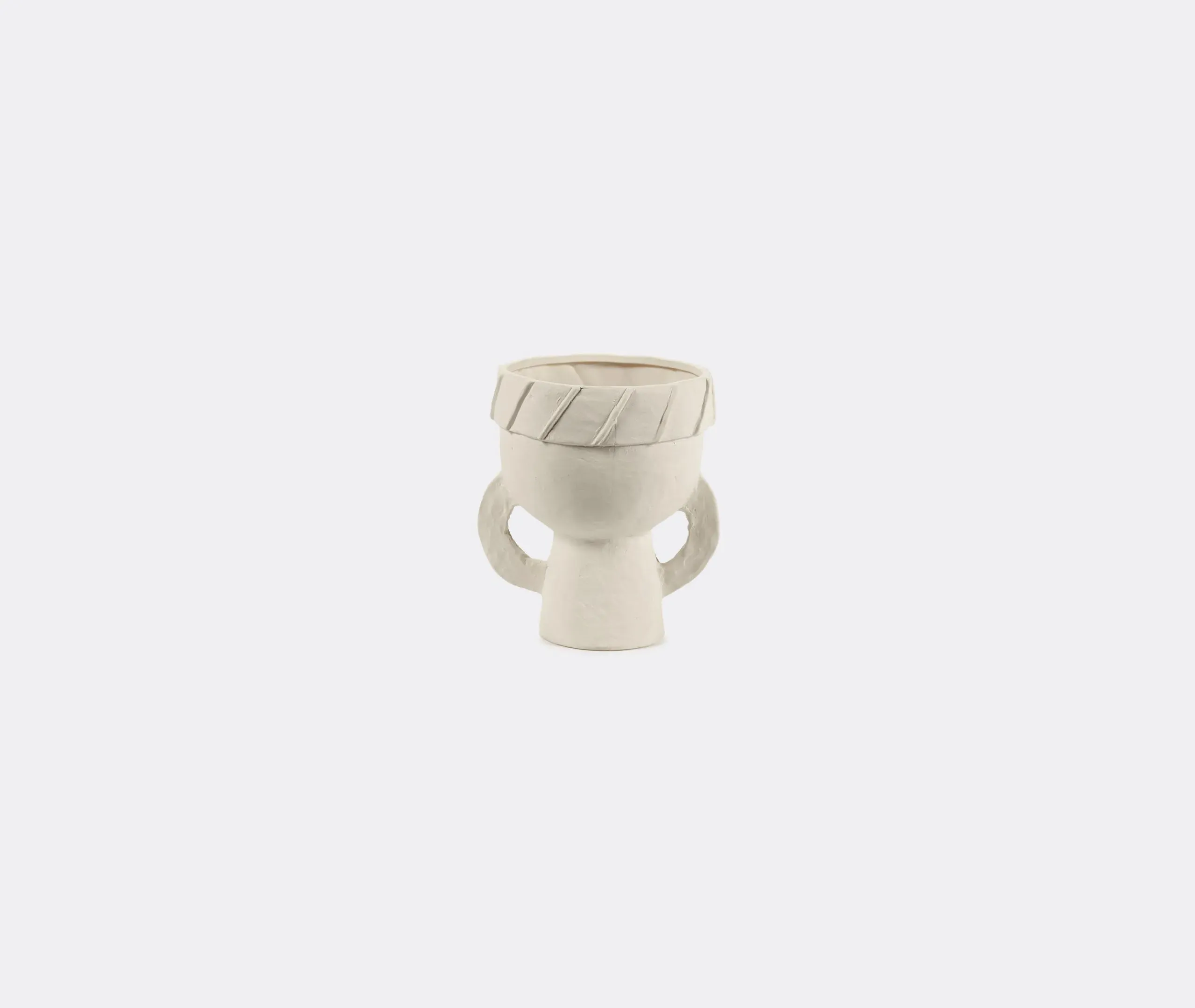 Small Decorative Vase - Beige, Clay