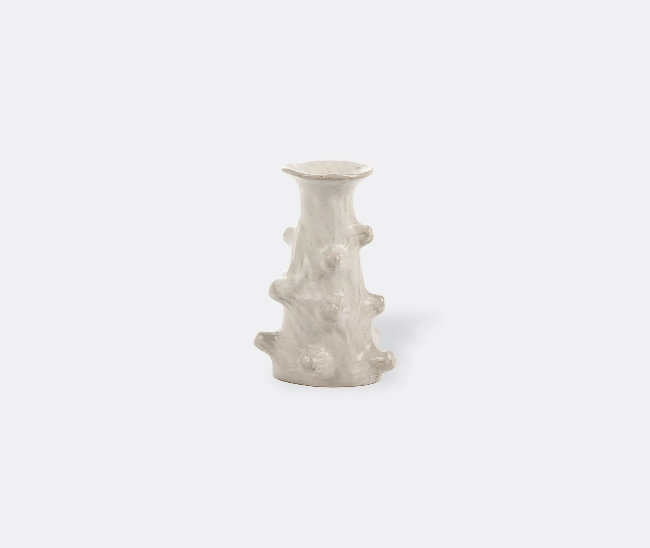 Small Decorative Vase with Textured Surface - White image