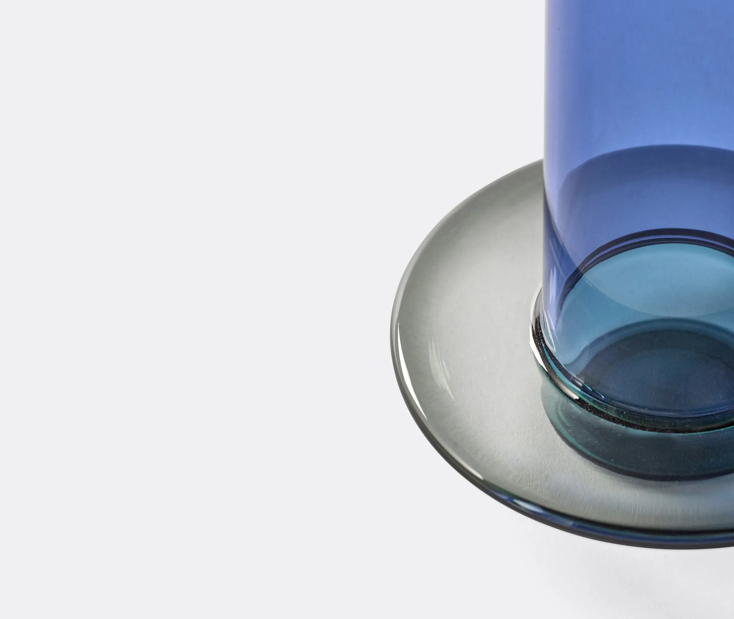 Small Glass Tower Vase - Multicolor, Glass