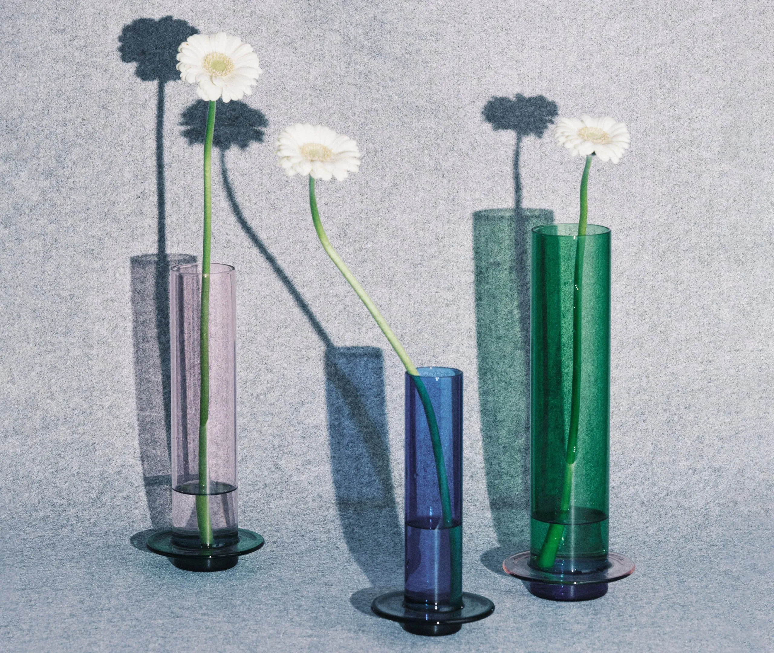 Small Glass Tower Vase - Multicolor, Glass