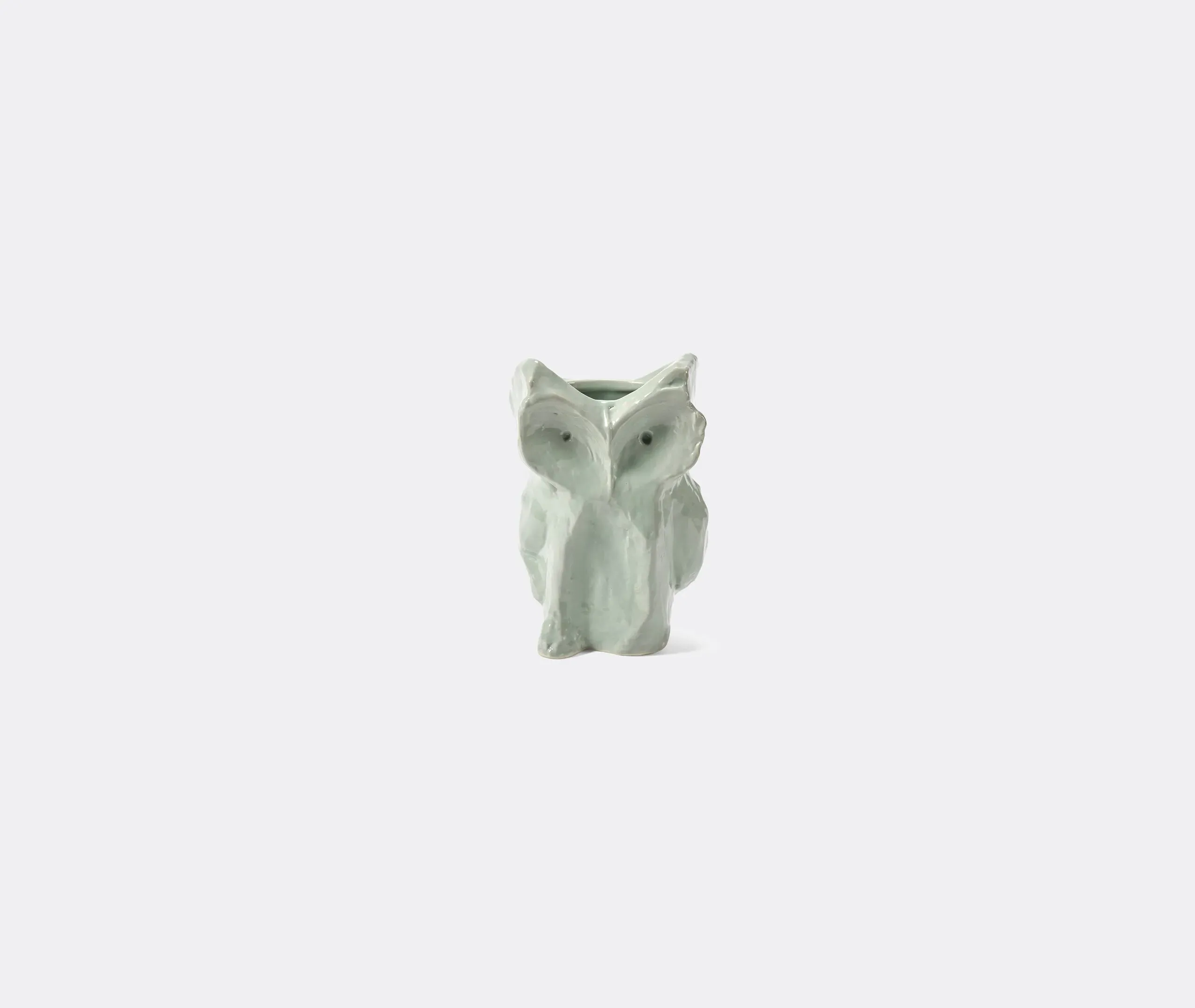 Small Owl Vase - Light Blue, Ceramic image