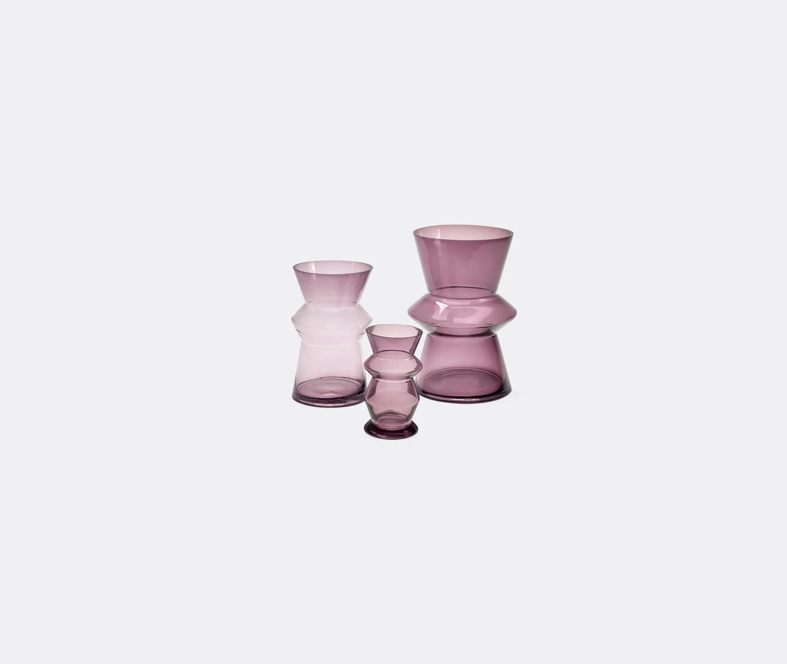 Small Sculptural Vase - Purple, Glass