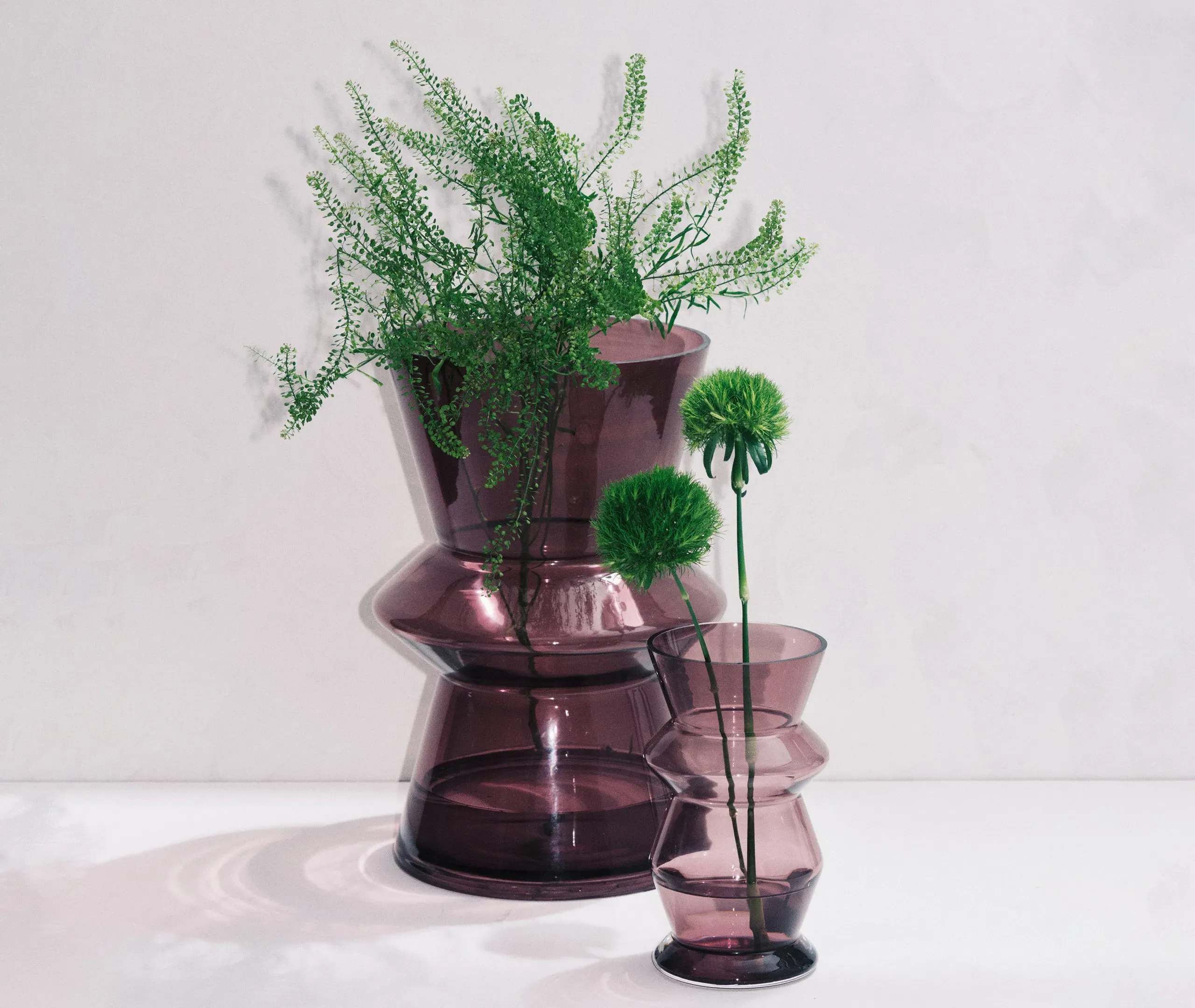 Small Sculptural Vase - Purple, Glass