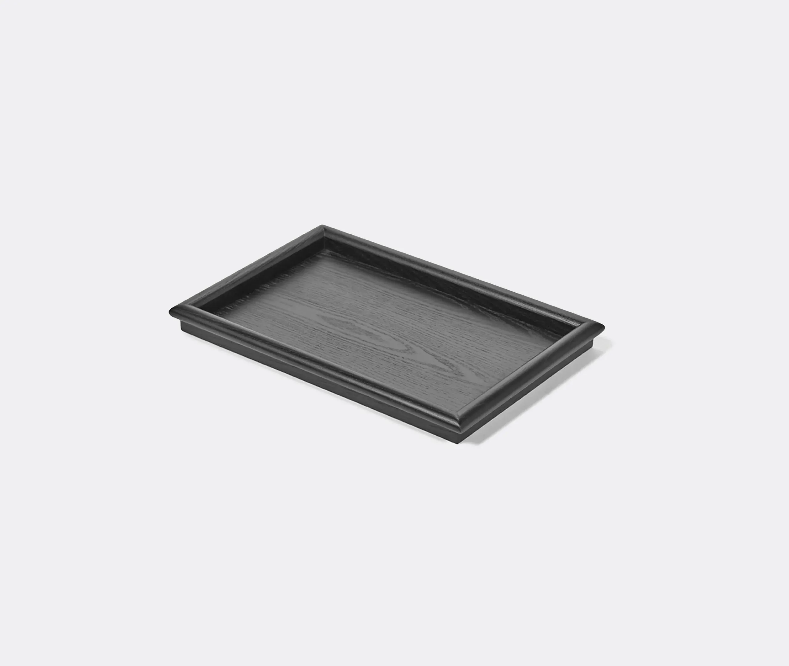 Small Serving Tray with High Sides - Black, Ash Wood