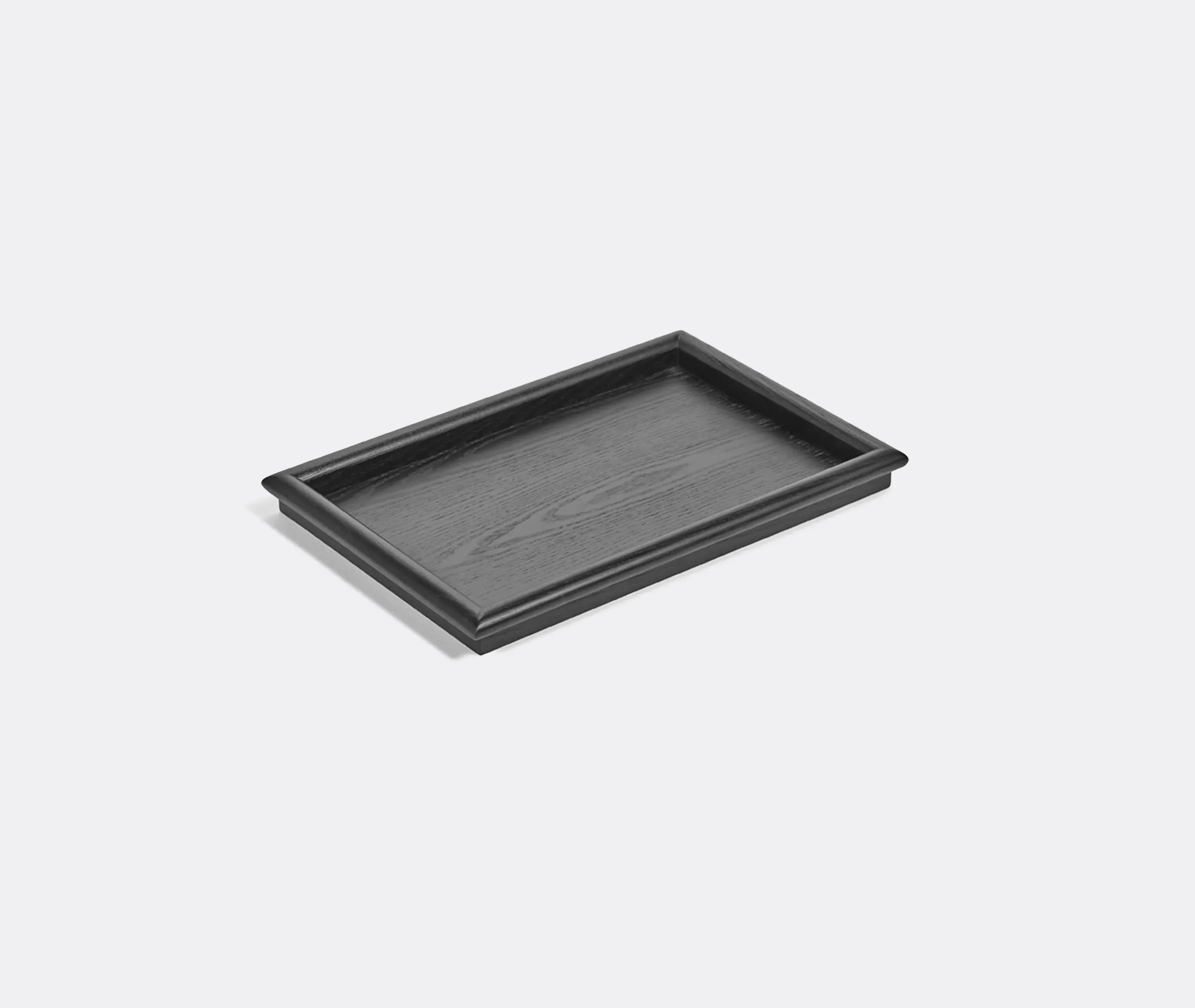 Small Serving Tray with High Sides - Black, Ash Wood image