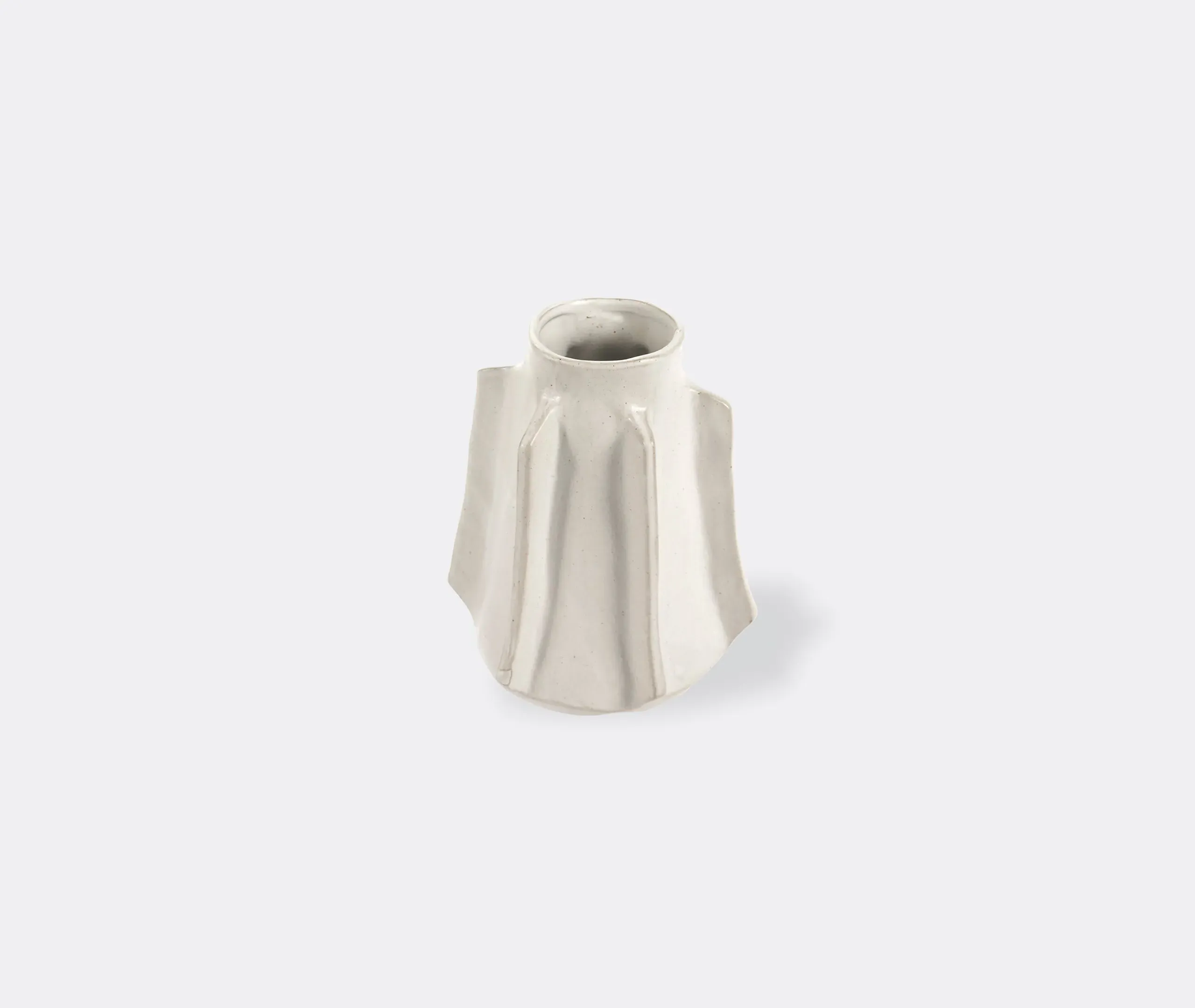 Small Spherical Vase with Smooth Lines - White