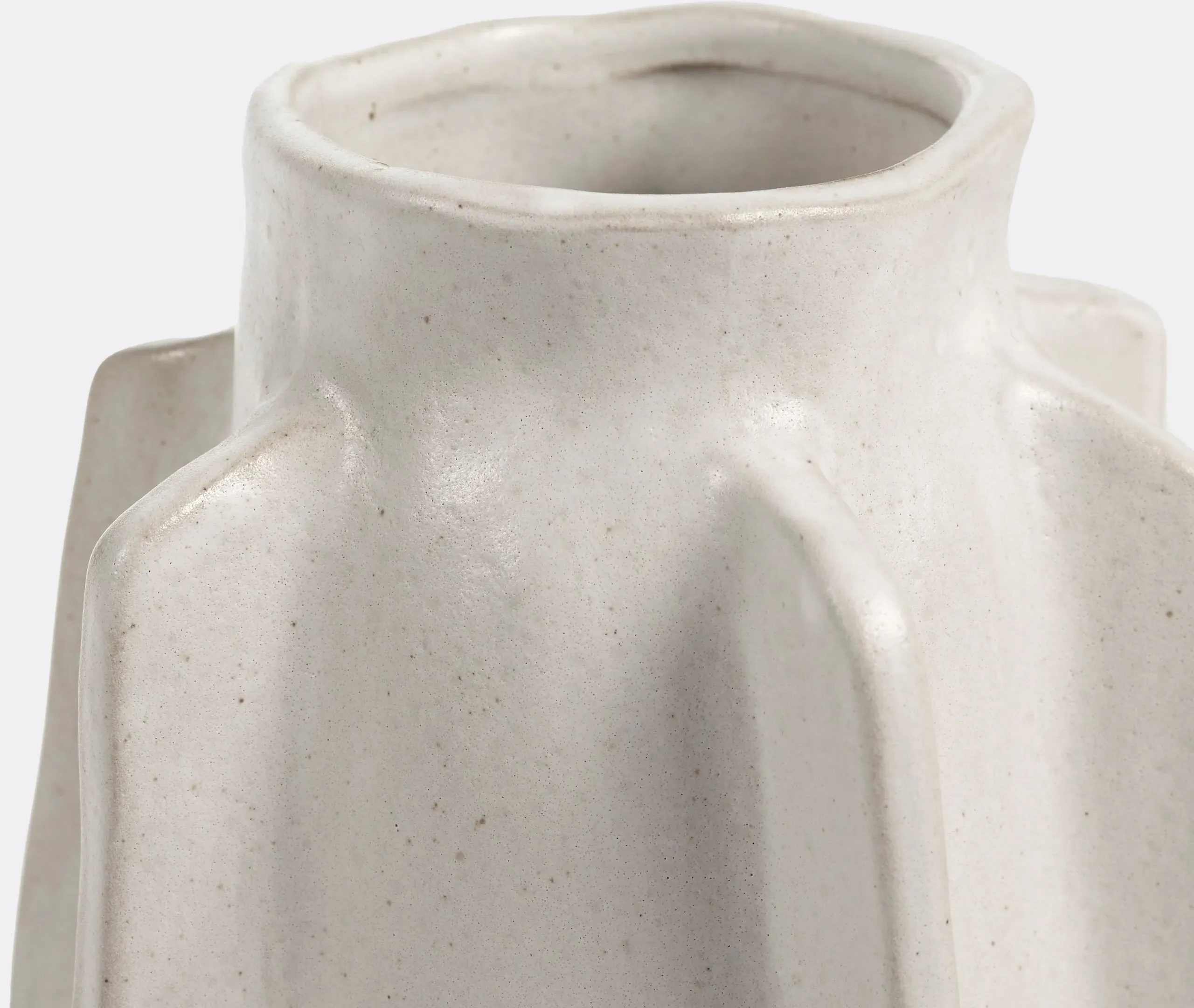 Small Spherical Vase with Smooth Lines - White