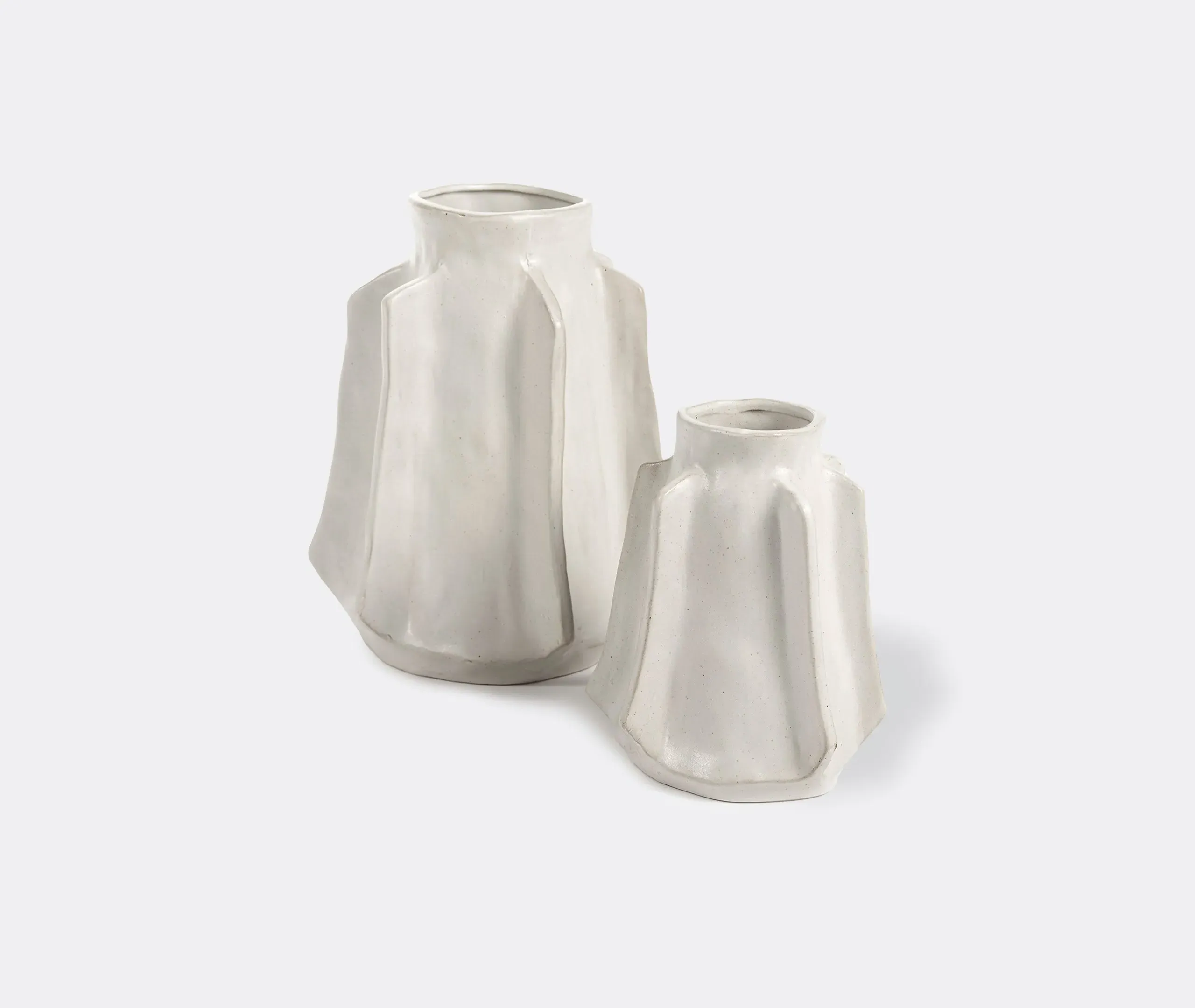 Small Spherical Vase with Smooth Lines - White