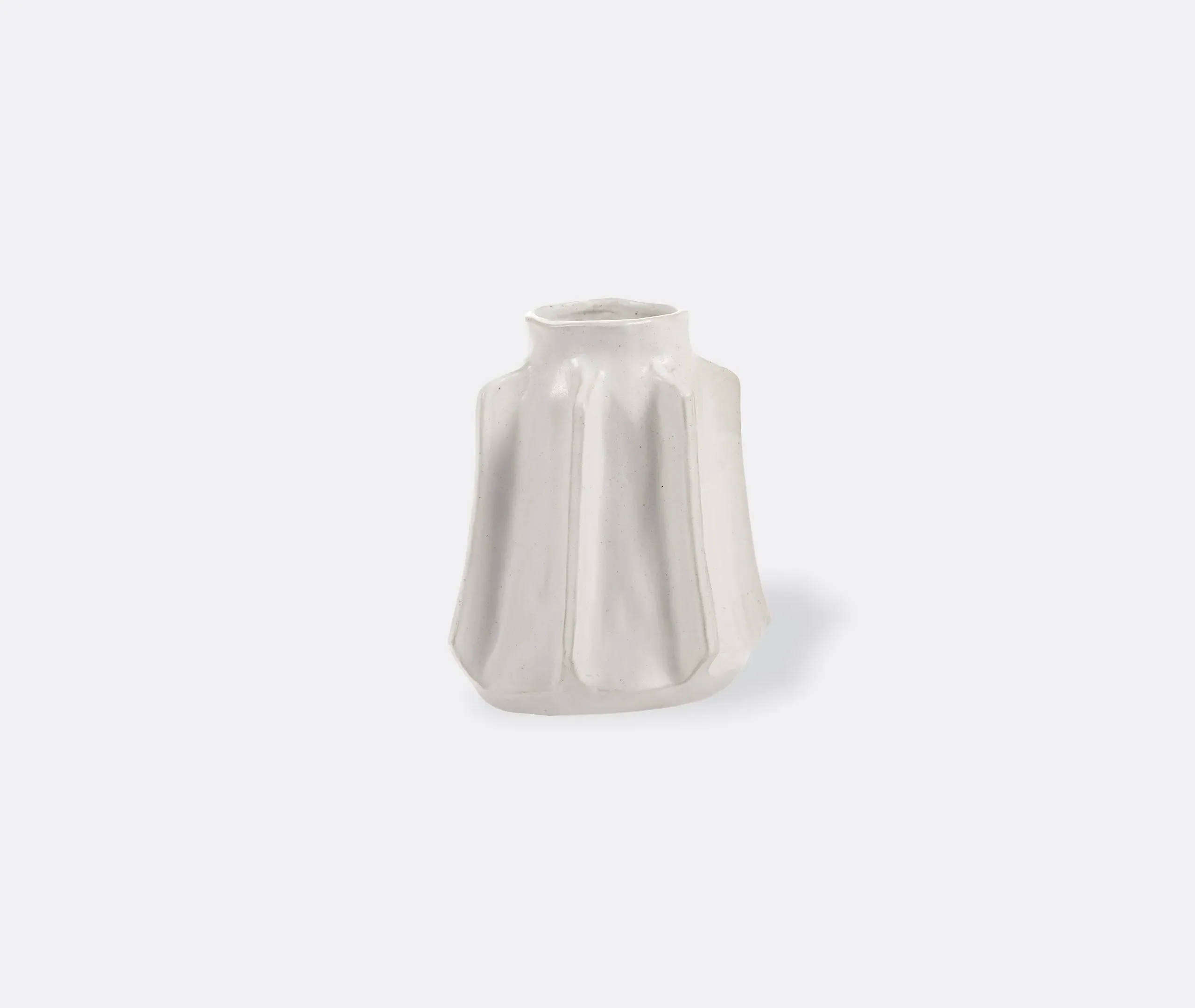 Small Spherical Vase with Smooth Lines - White