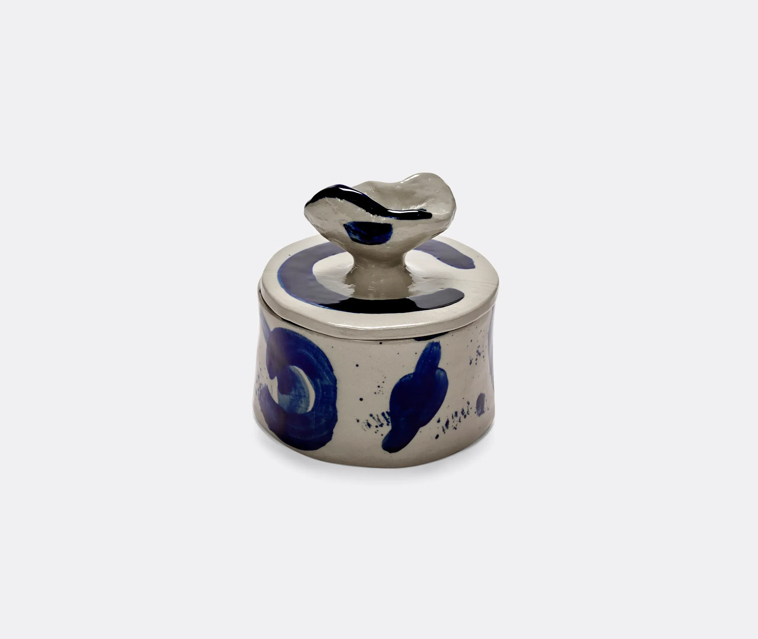 Sophia 02 Lidded Ceramic Pot - Blue product