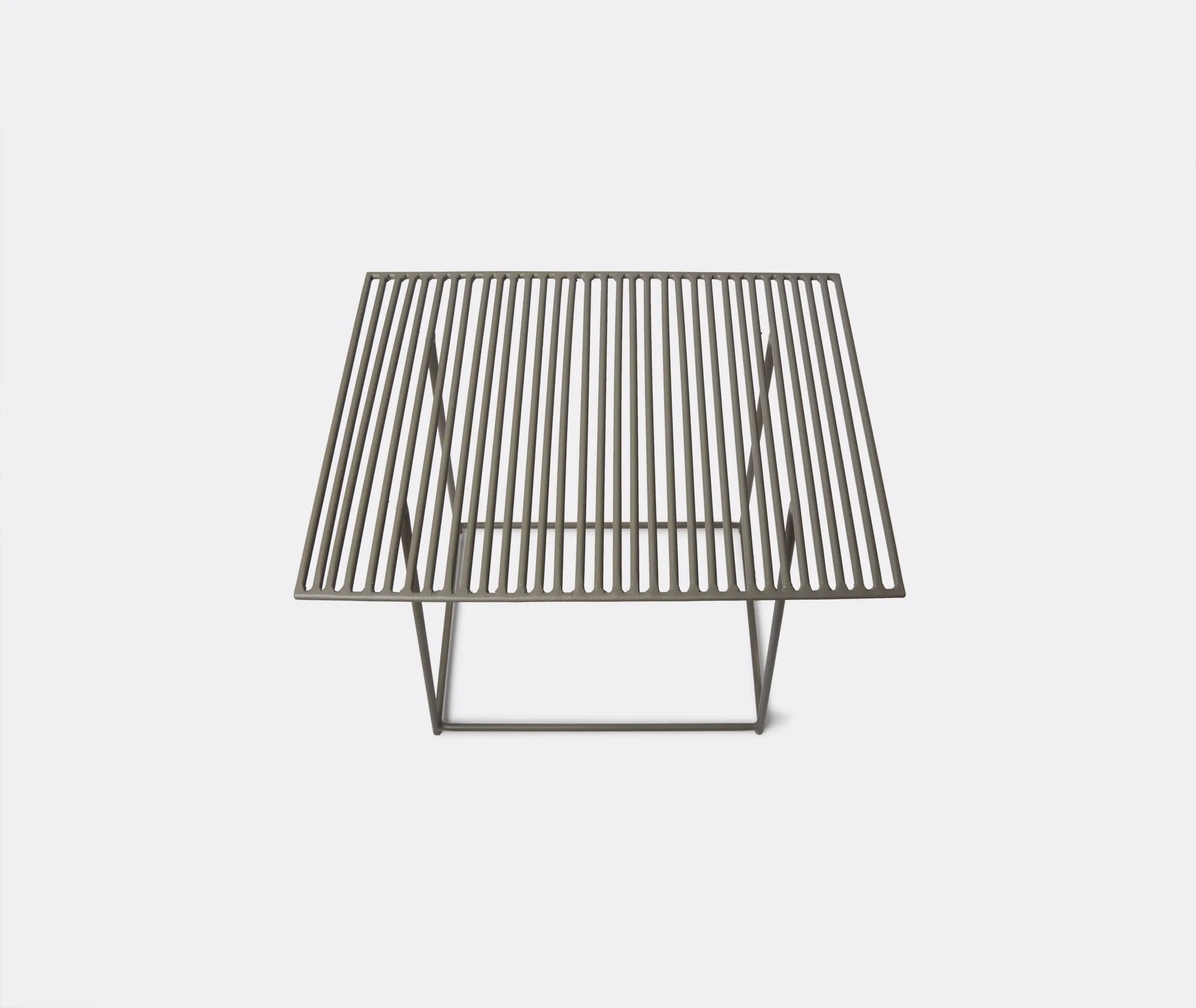 Square Side Table Wire Frame - Grey, Steel