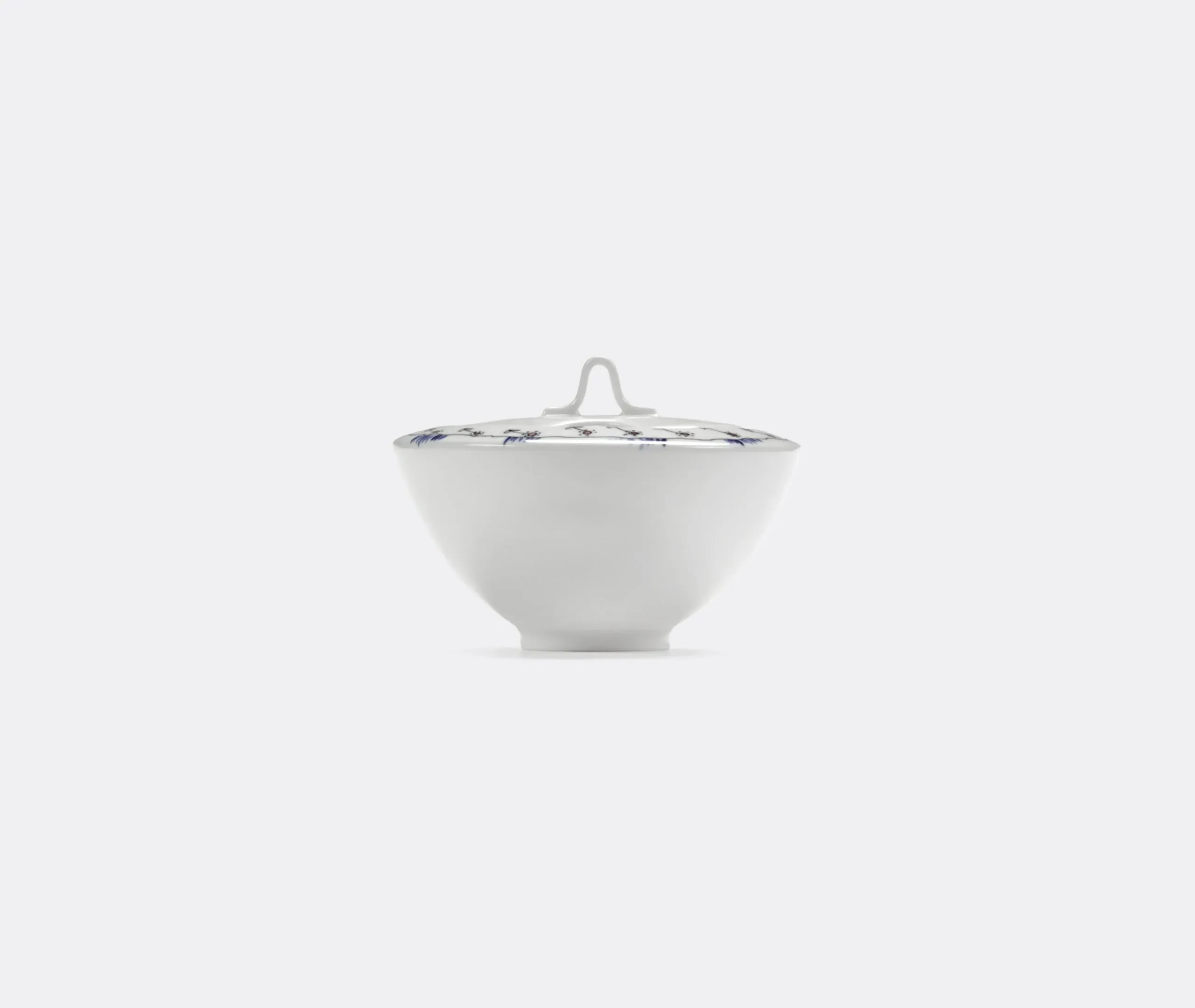 Sugar Bowl with Floral Motif - Multicolor, Porcelain