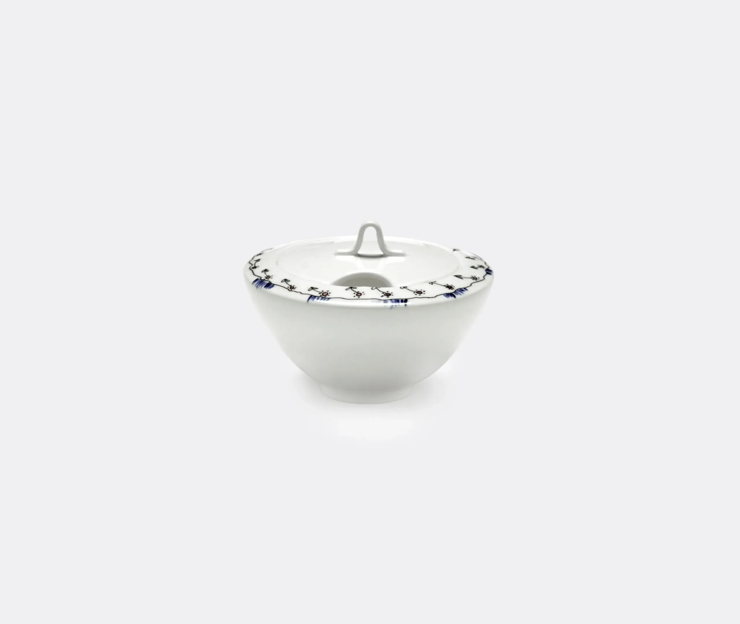 Sugar Bowl with Floral Motif - Multicolor, Porcelain image