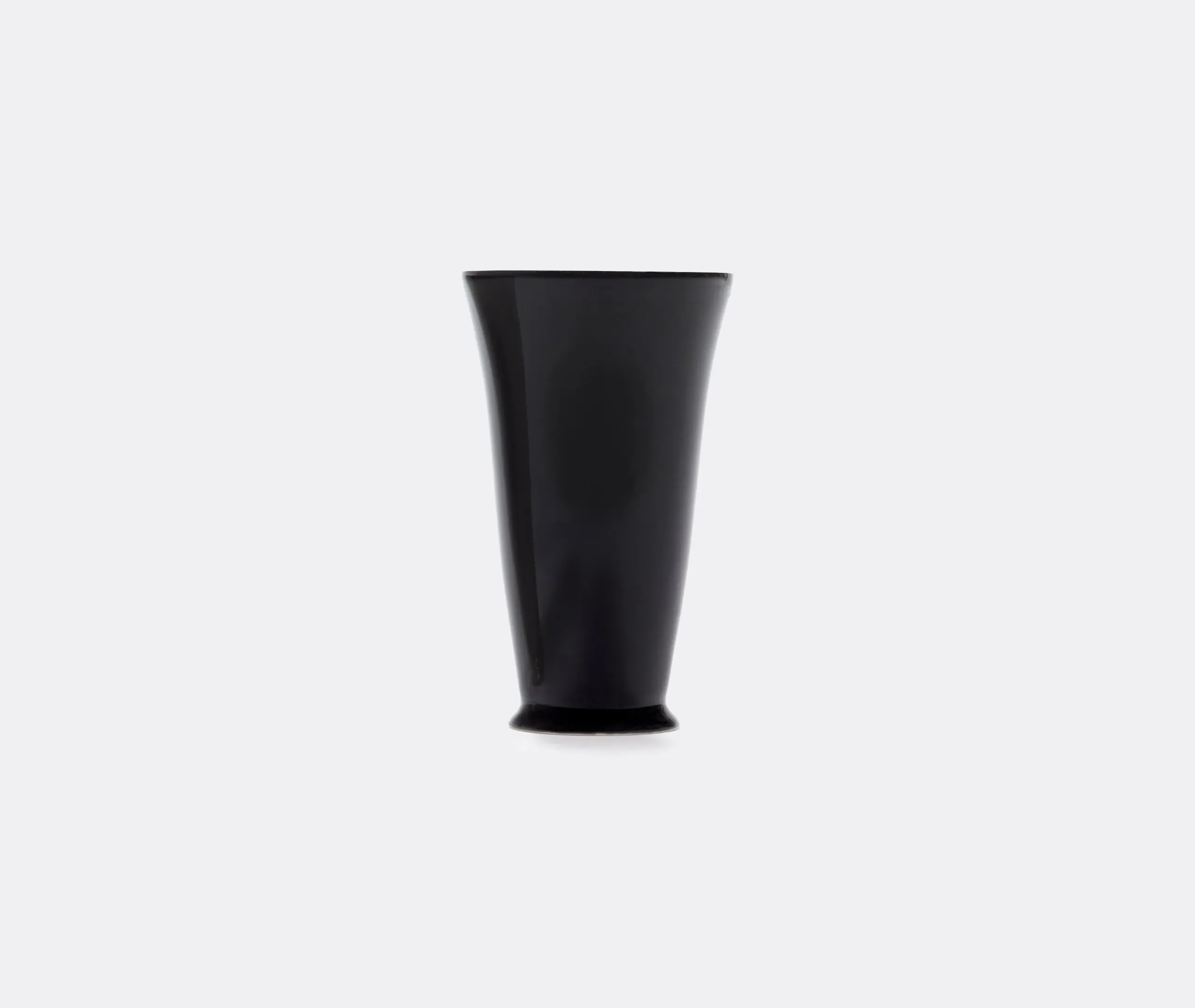 Tall Mug Set with Hand-Painted Rim - Black, Porcelain