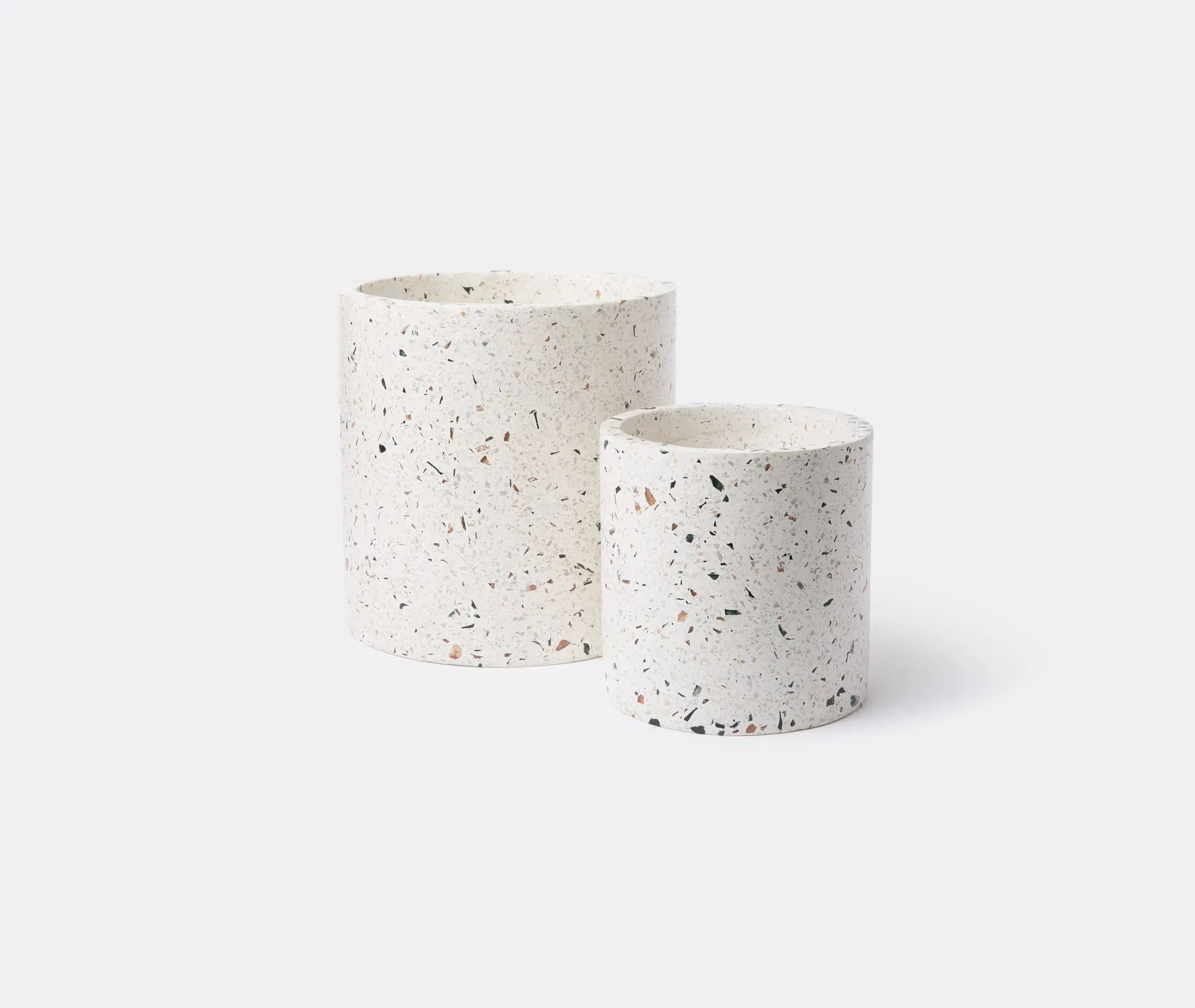 Terrazzo Large Pot - White
